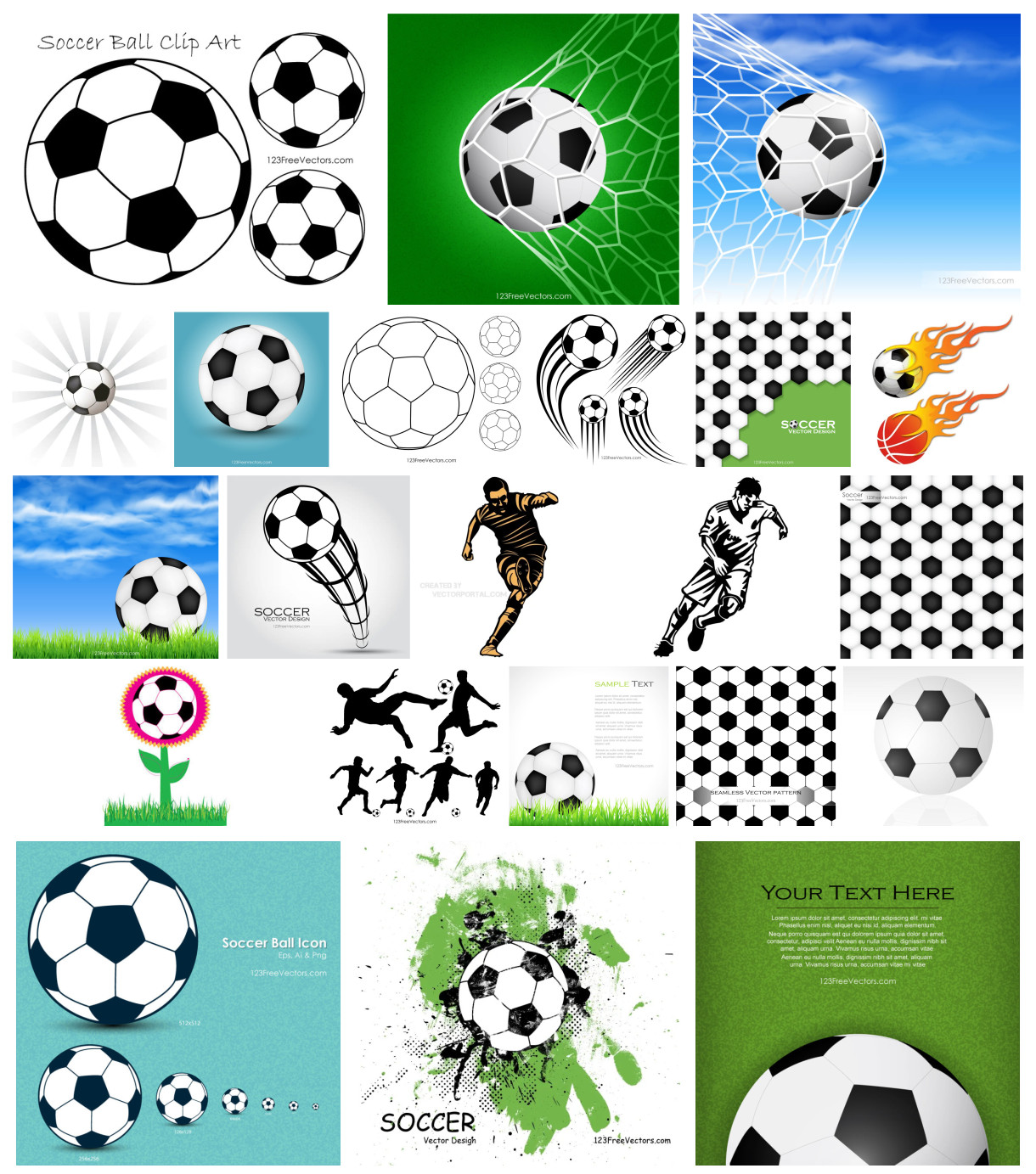 Enthralling Soccer Vector Designs Collection