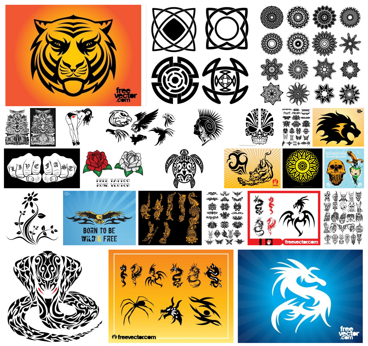 Ink Your Imagination: Explore 41 Tattoo Designs in Vector