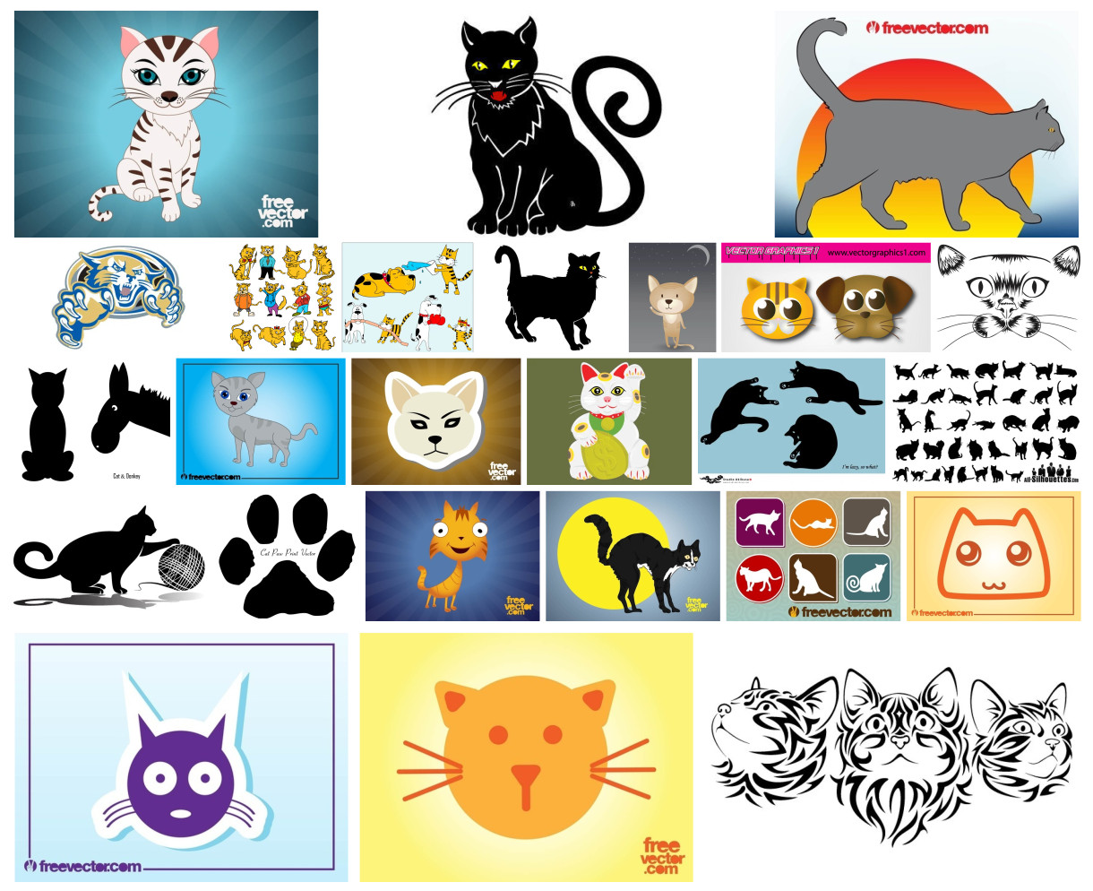 Unleashing Perfection: A Curated Collection of 20+ Cat Vector Designs