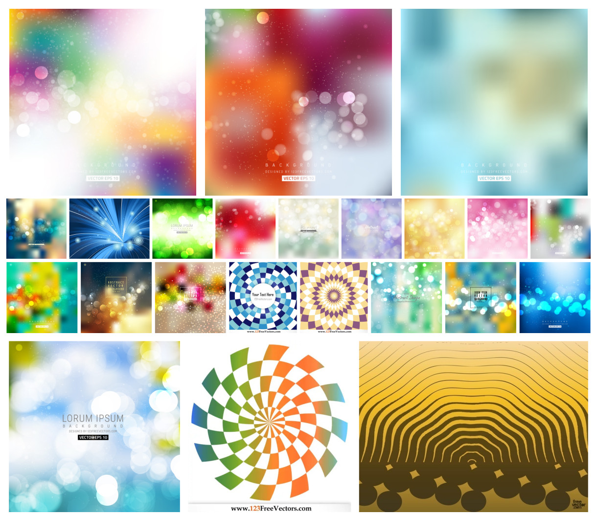 Immerse in the Color Spectrum with 20+ Abstract Vector Designs