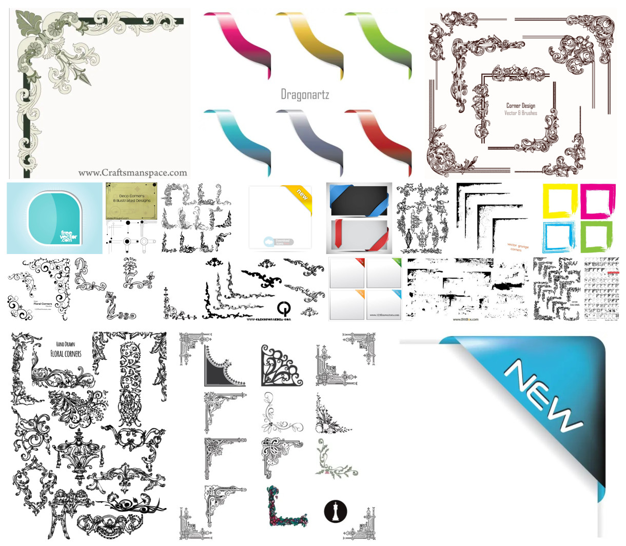 Unleashing Creativity: A Vibrant Collection of Corner Vector Designs