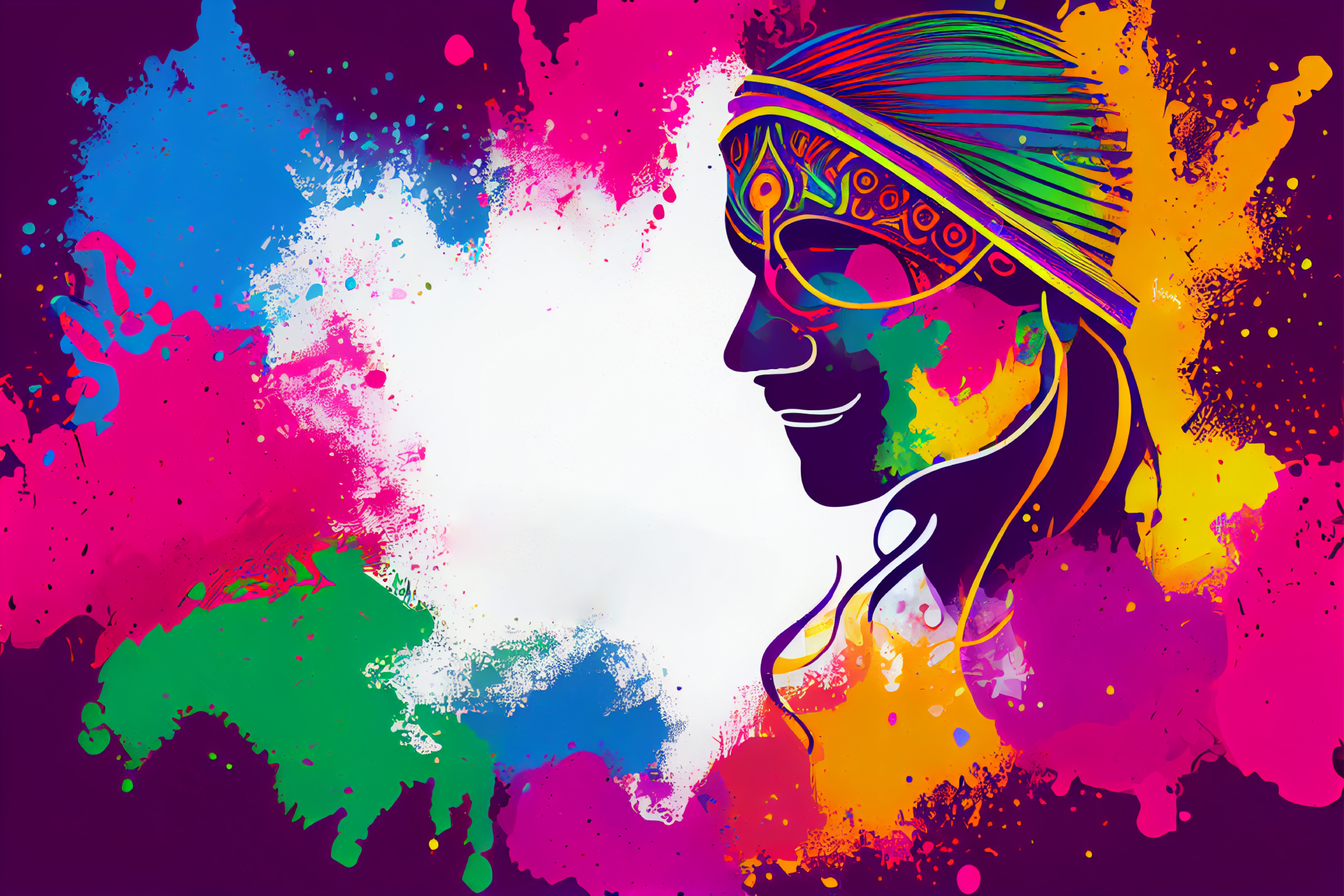 Holi Girl Background