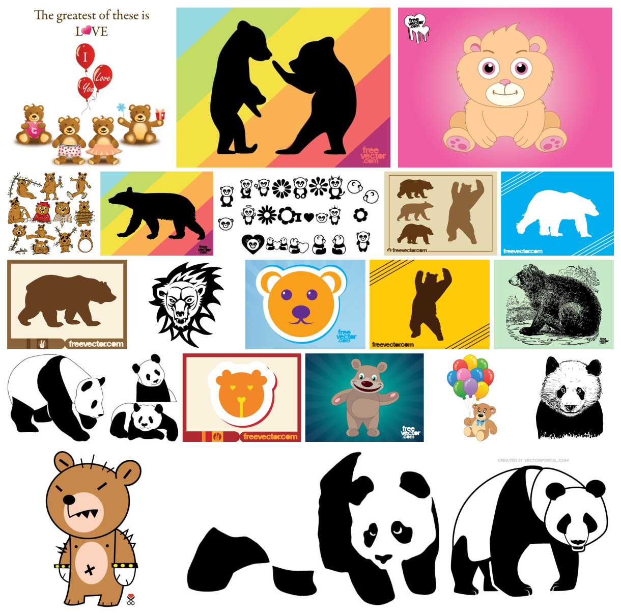 Creative Collection of Bear Inspired Vector Designs