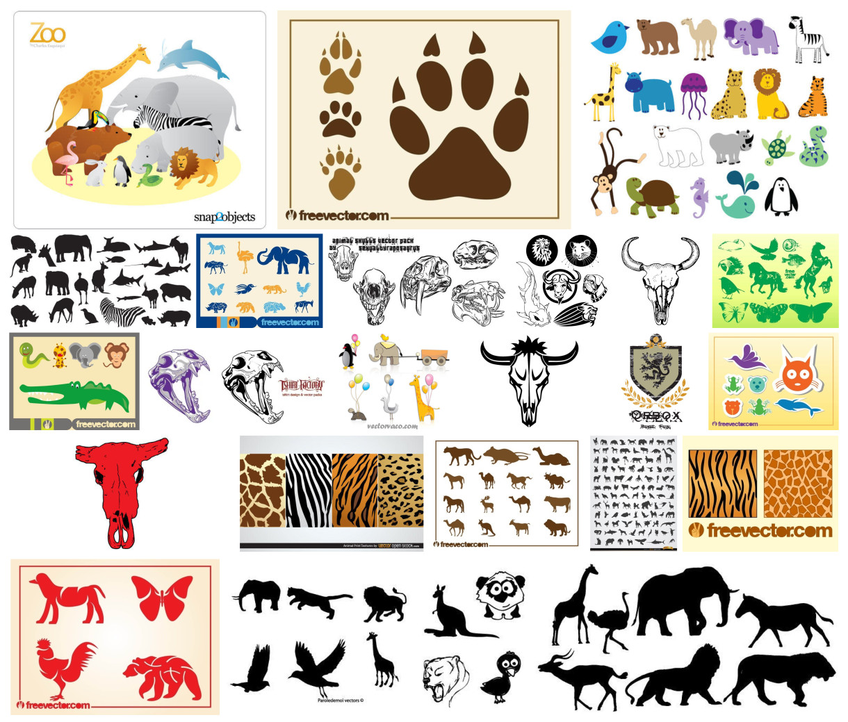 Diverse Collection of Captivating Animal Vector Designs