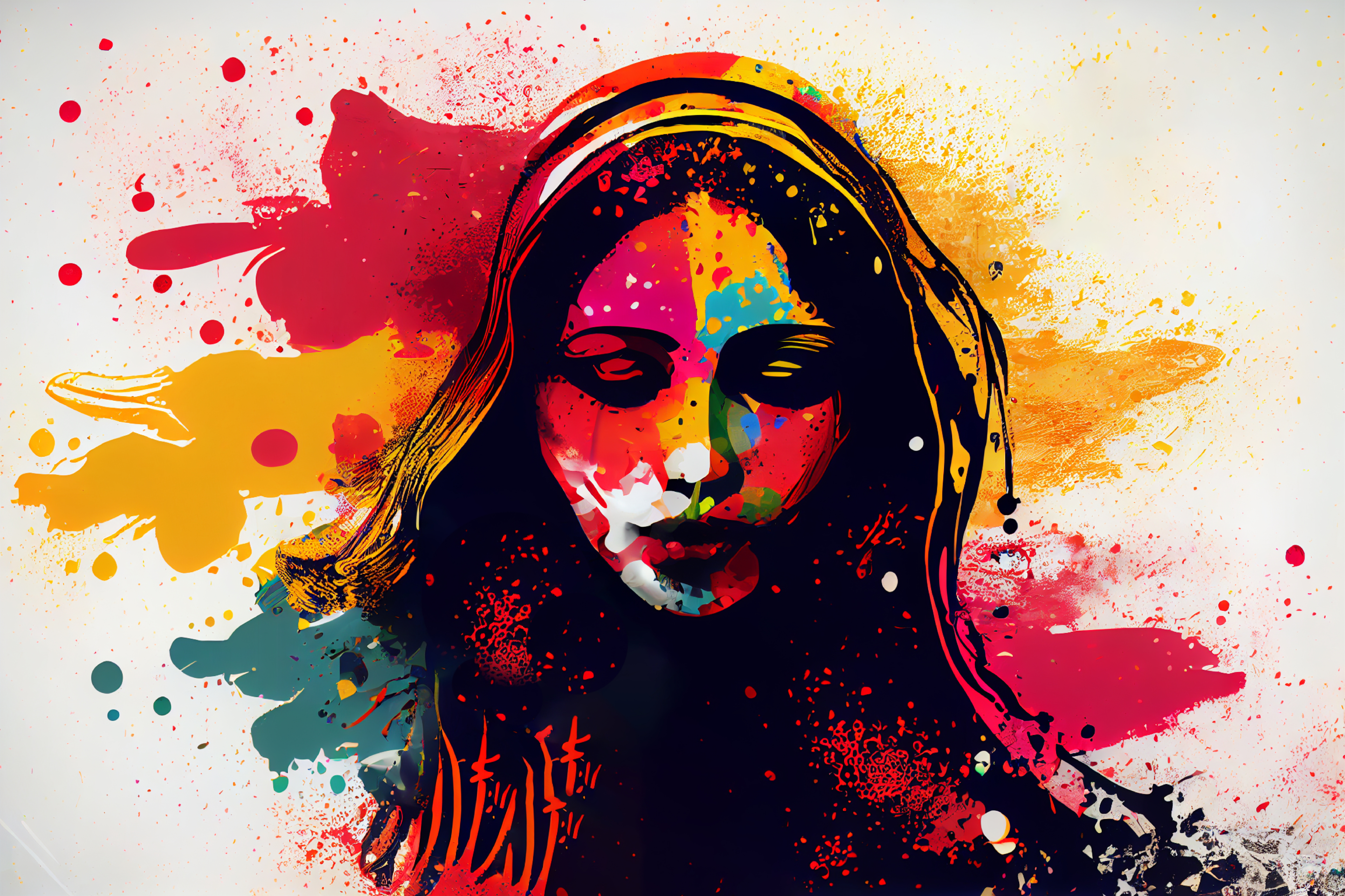 Happy Holi Girl Background