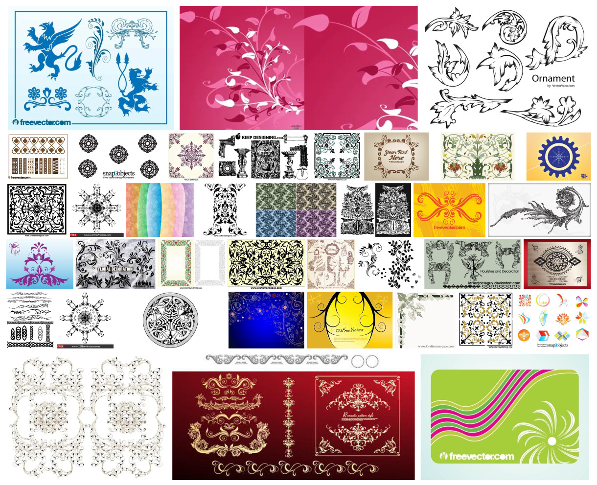 Captivating Collection of 40+ Diverse Vector Decorations