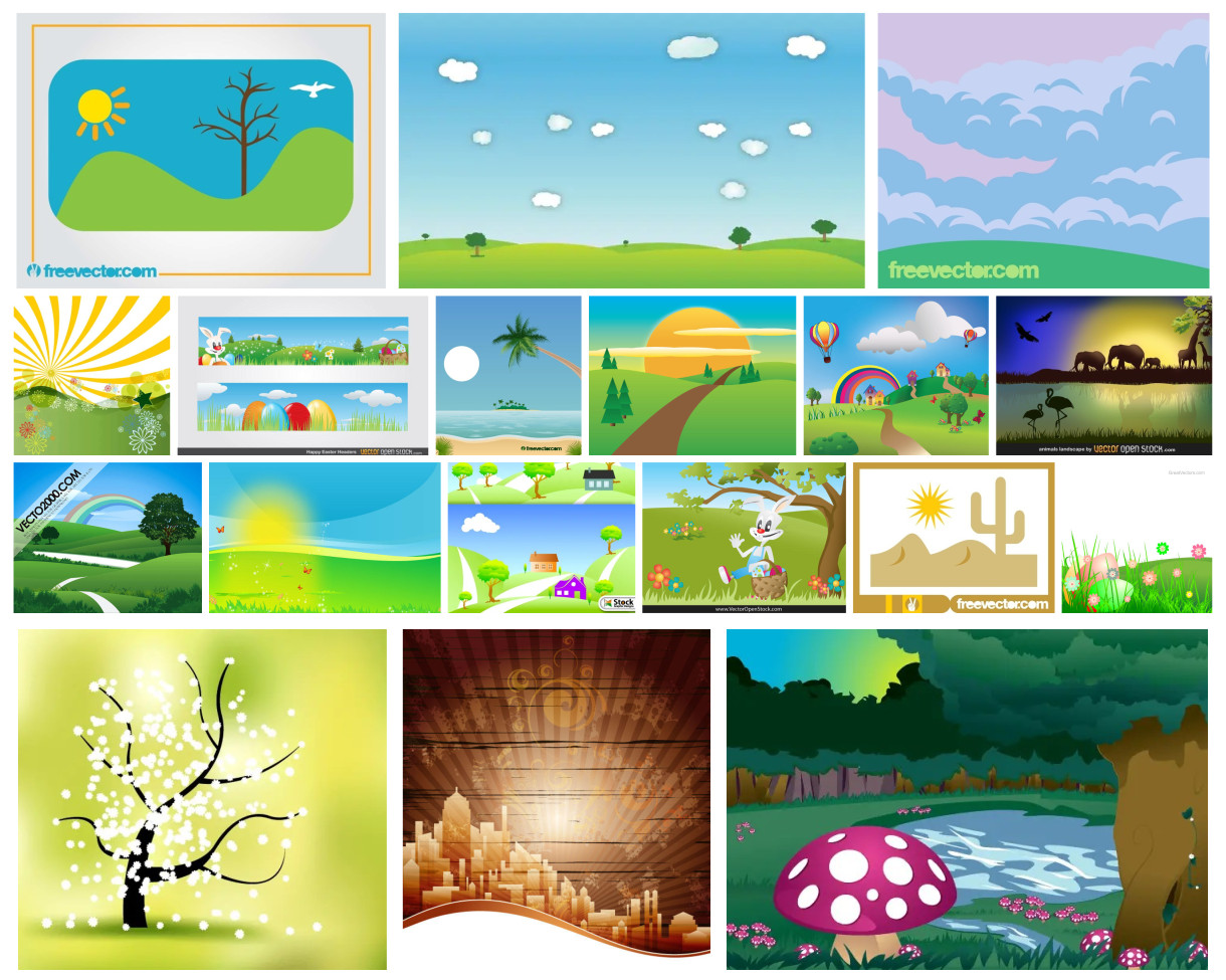 Exquisite Landscapes: The Allure of Vector Artistry
