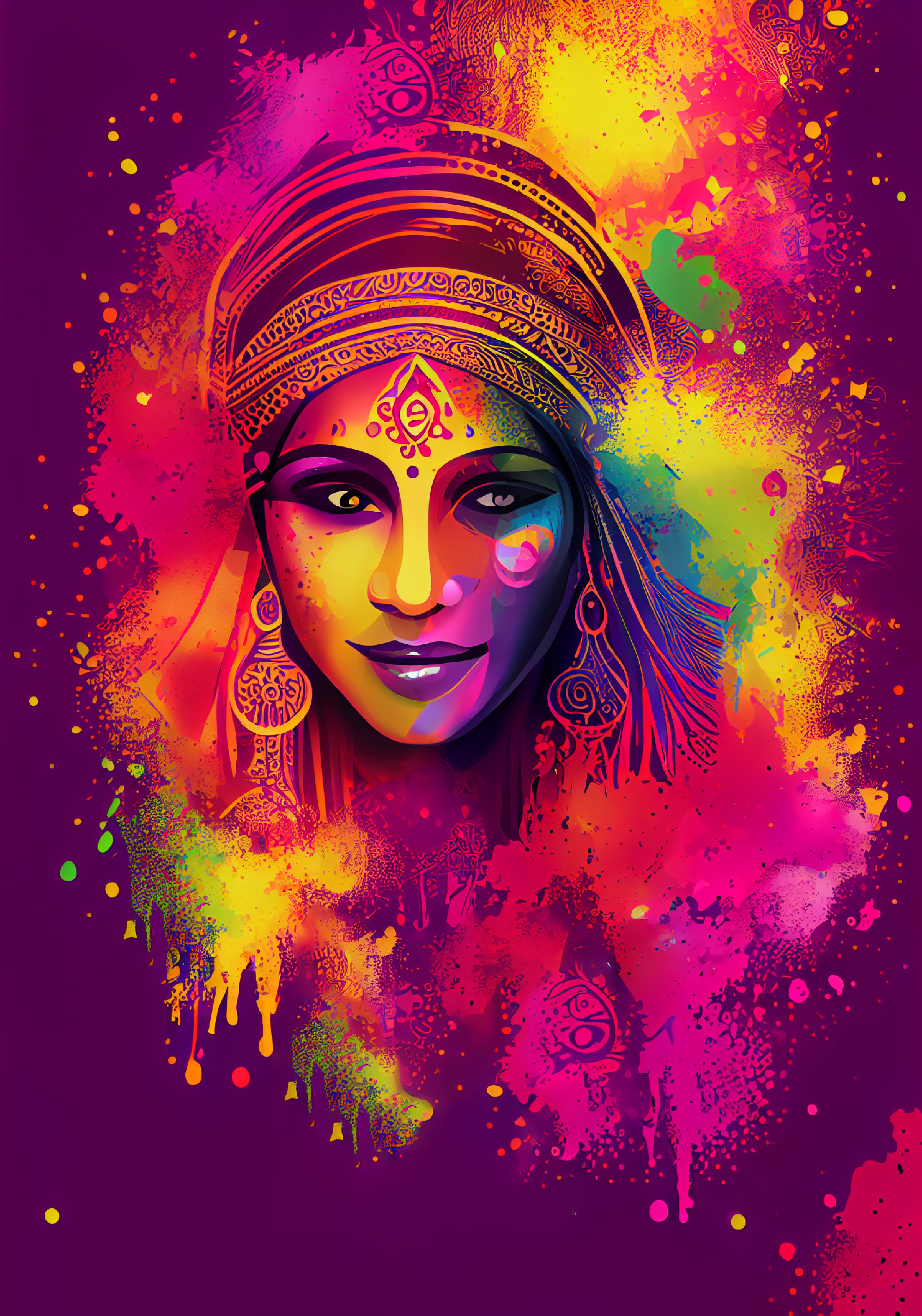 Holi Girl Background