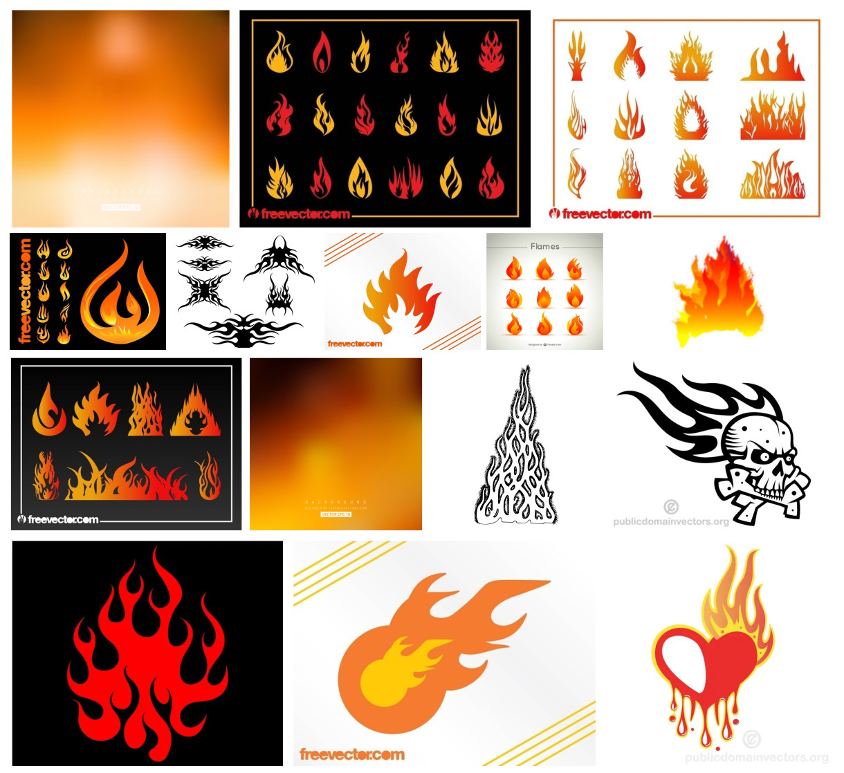 The Dynamic Fusion of Graphics with the Flames Vector Collection