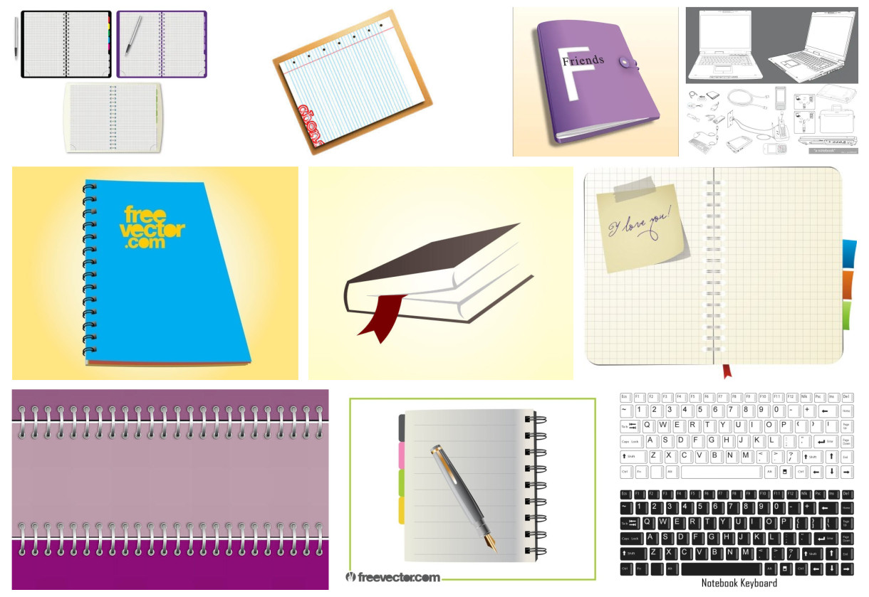 A Comprehensive Collection of Notebook Vector Designs