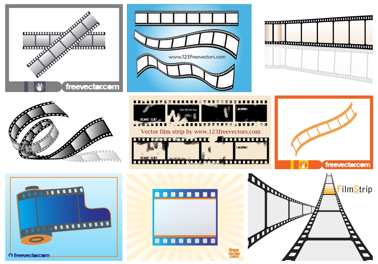 Unleashing Creativity with Vibrant Film Strip Vector Designs