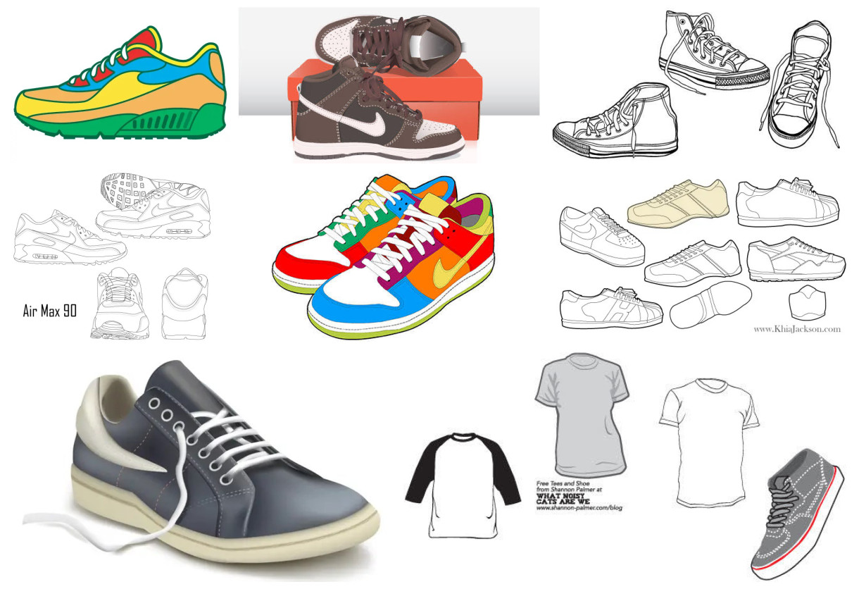 Immersive Collection of Sneaker Vector Designs