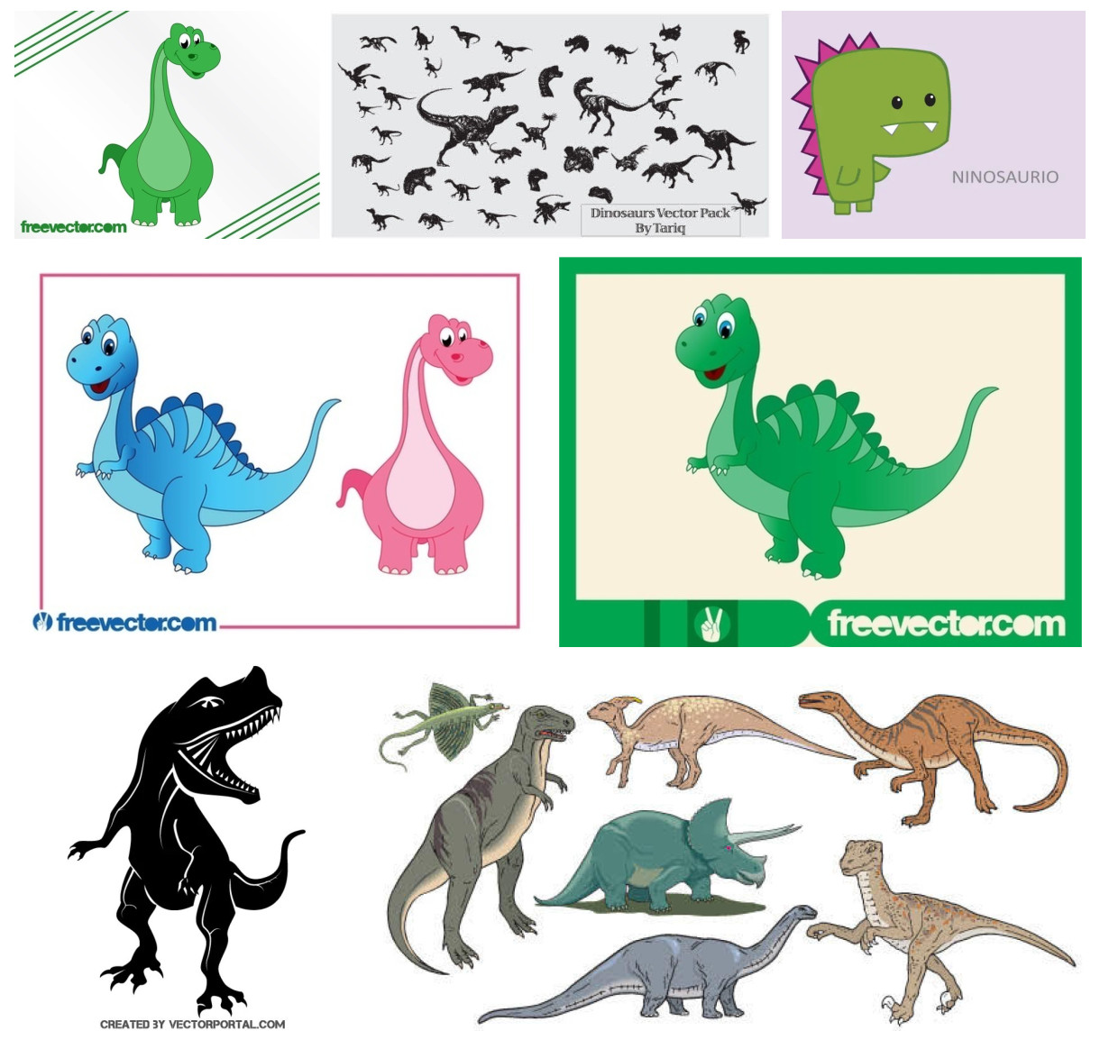 Dive into the Mesozoic Era with Vibrant Dinosaur Vector Collection