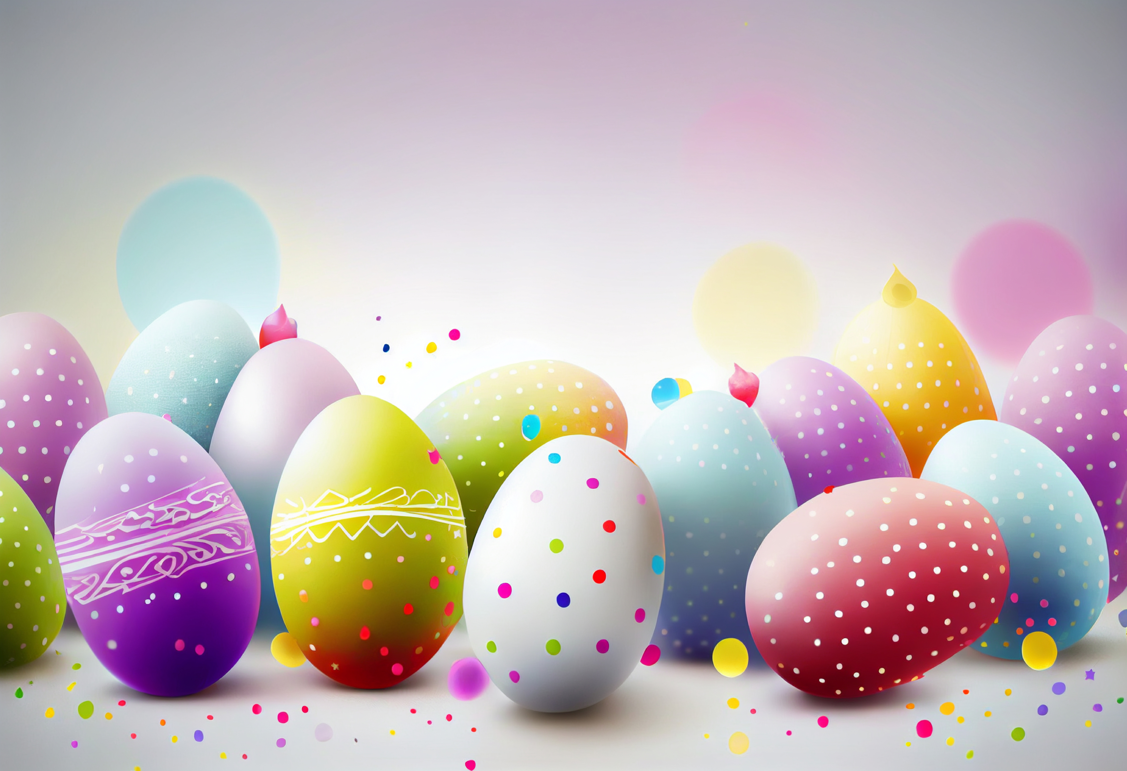 Colorful Easter Card Background Image