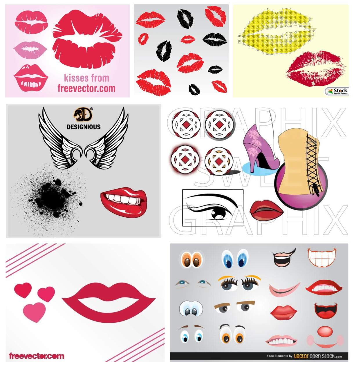 Expressive Lip and Eye Vectors: A Collection of Unmissable Artistry