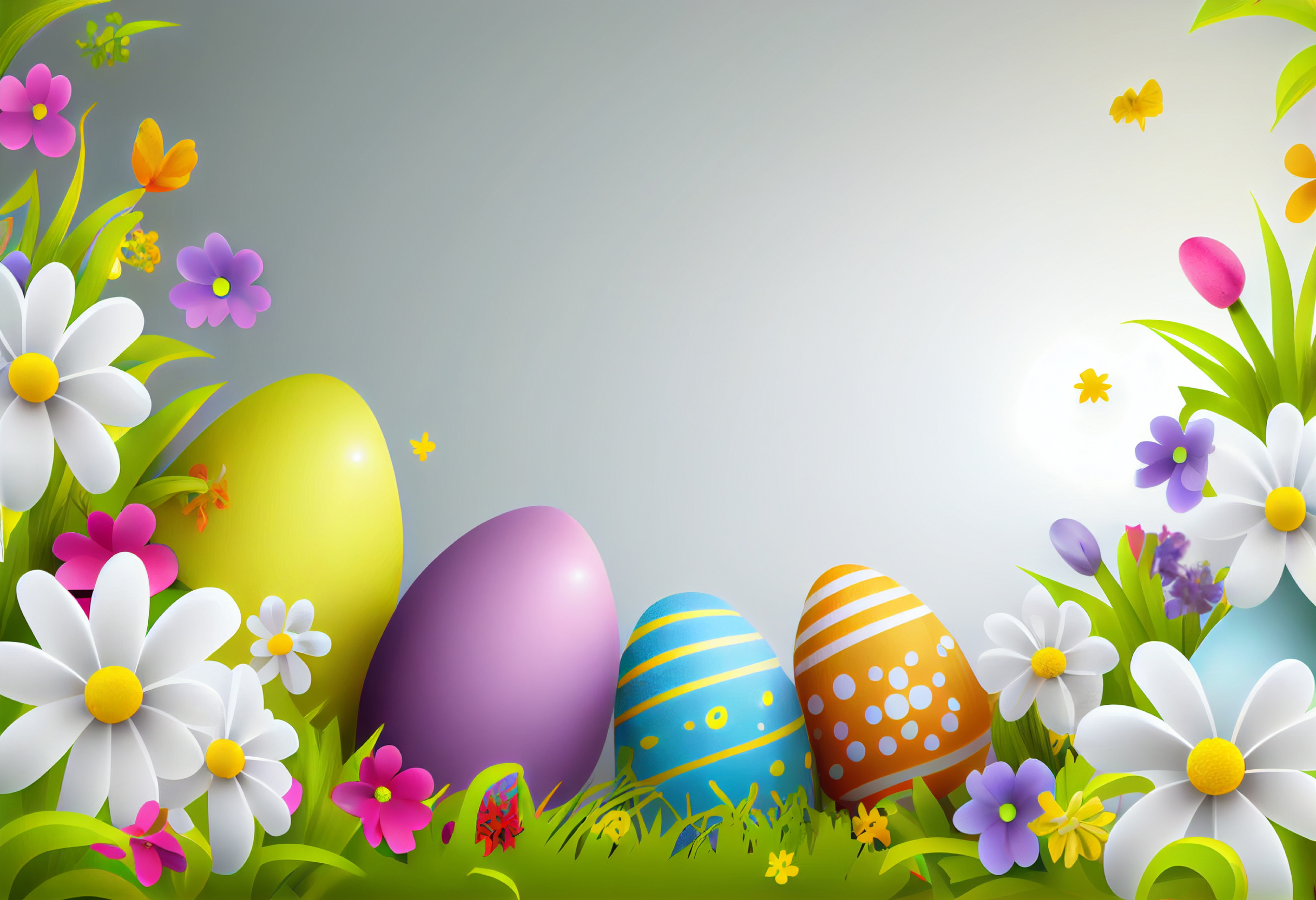 Colorful Easter Card Background