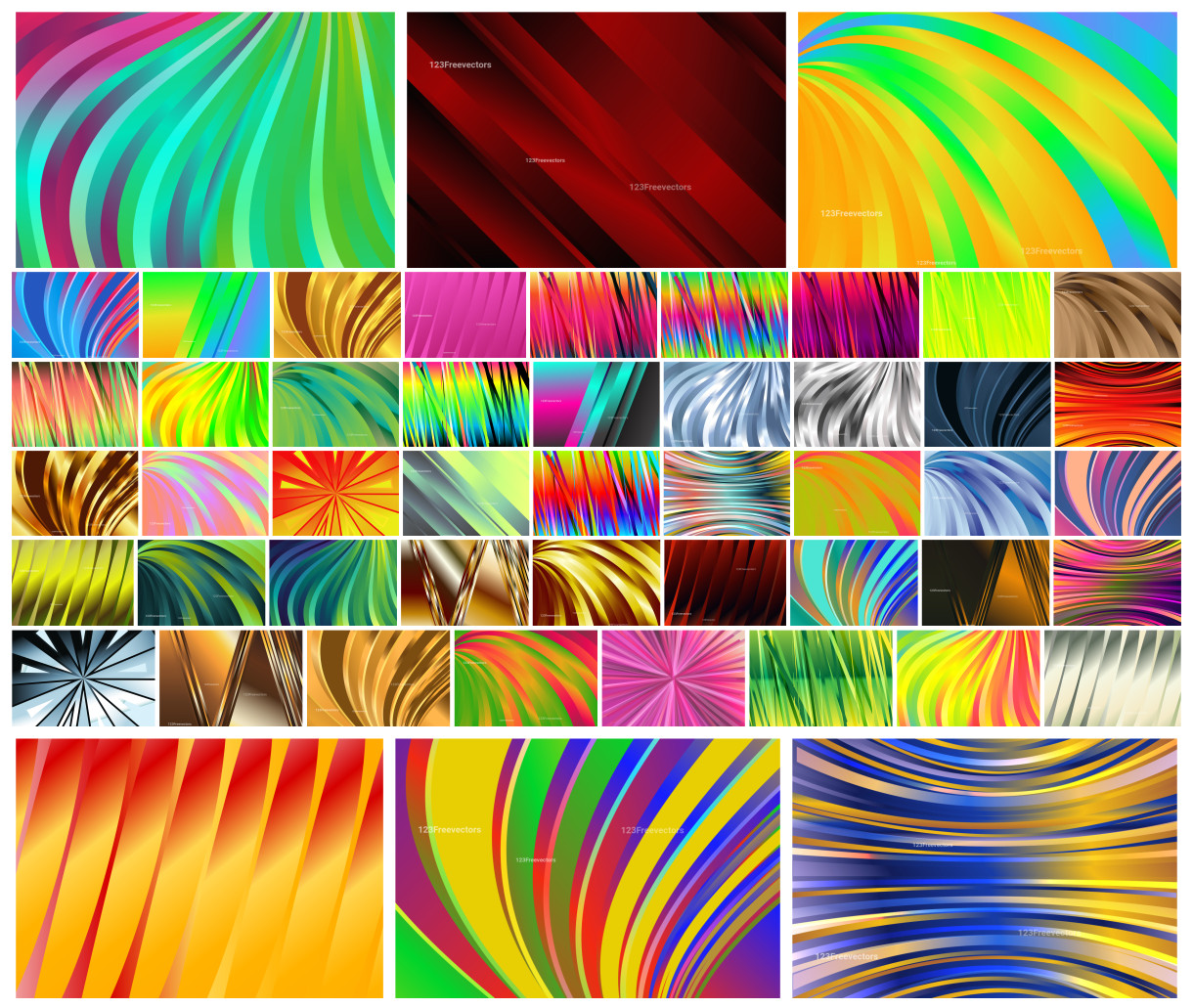 An Array of Vibrant Stripes Vector Designs