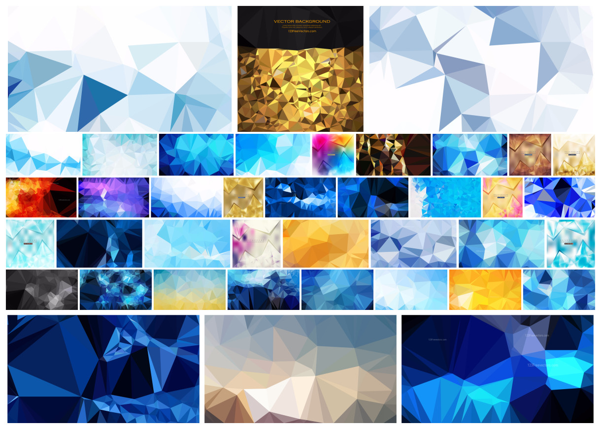 Exploring Abstract Design with Vector Triangles: A Creative Collection