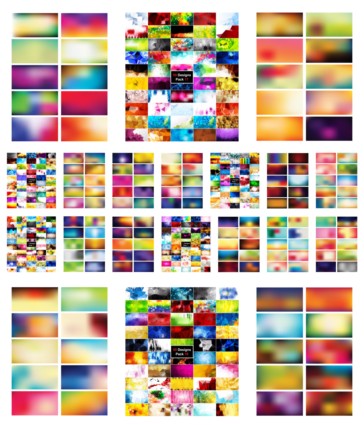 Expressive Collection of Multicolored Vector Creations