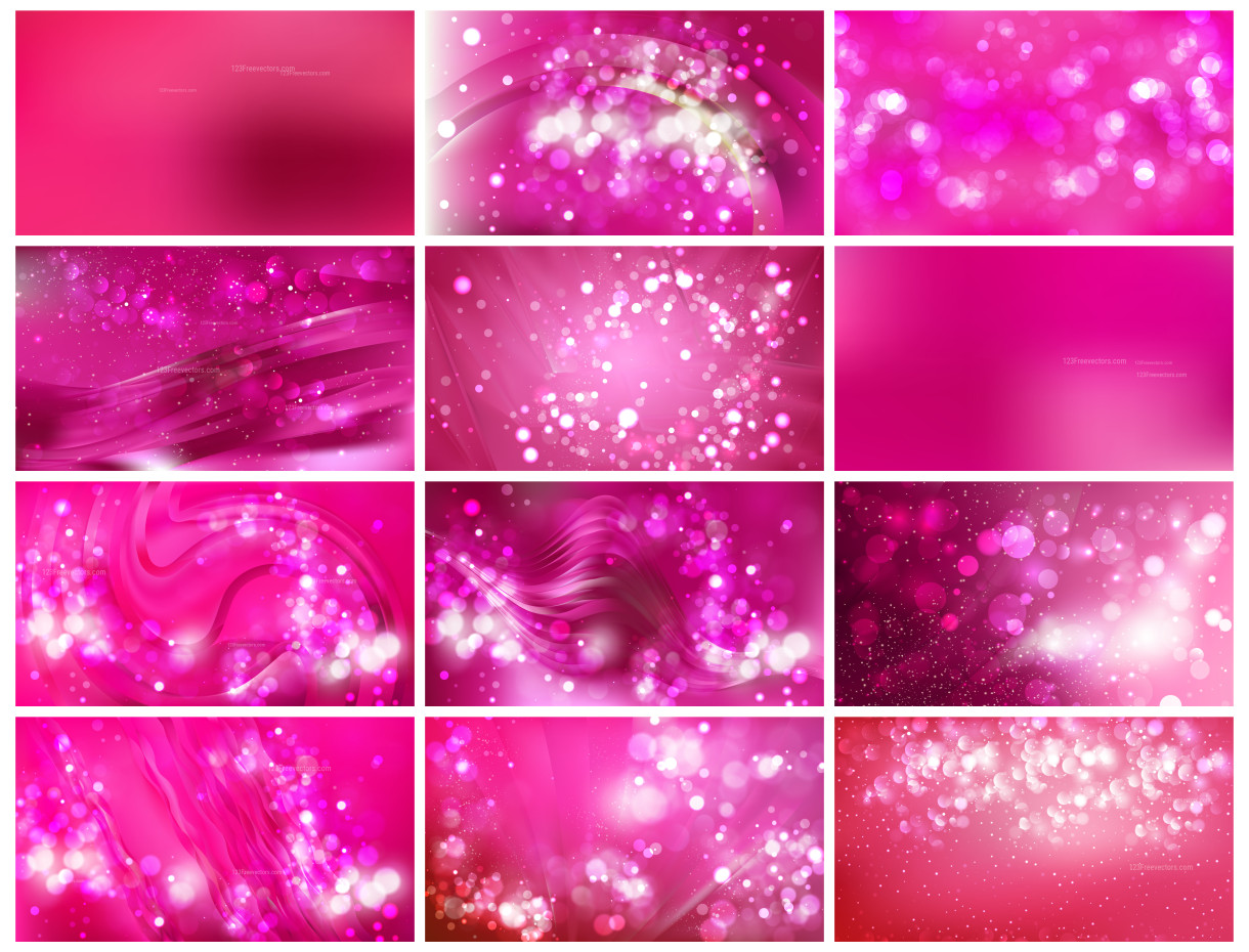 A Dazzling Collection of Hot Pink Blurred Background Vector Arts