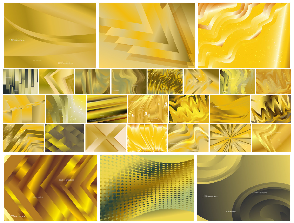 Innovative Dark Yellow Gradient Background Designs Collection