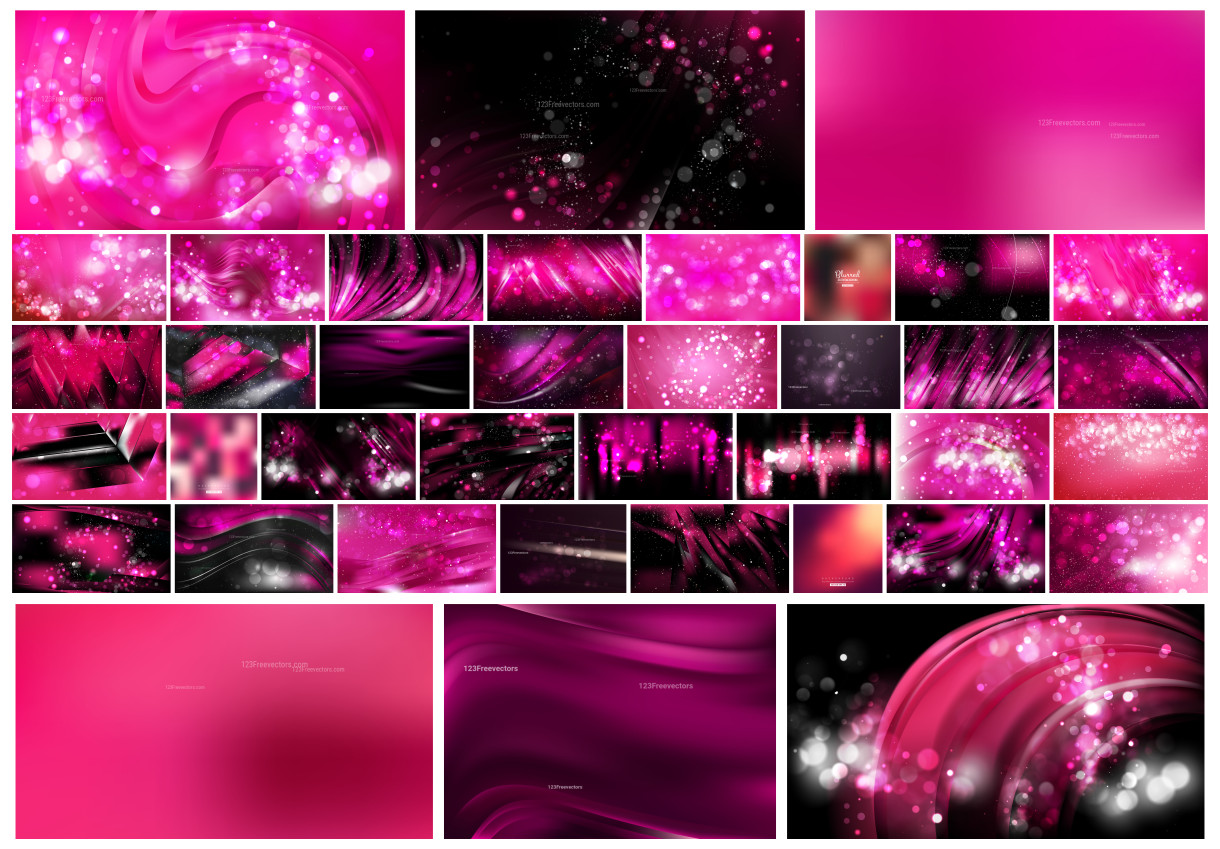 A Vibrant Compilation of Pink Blur Vector Designs