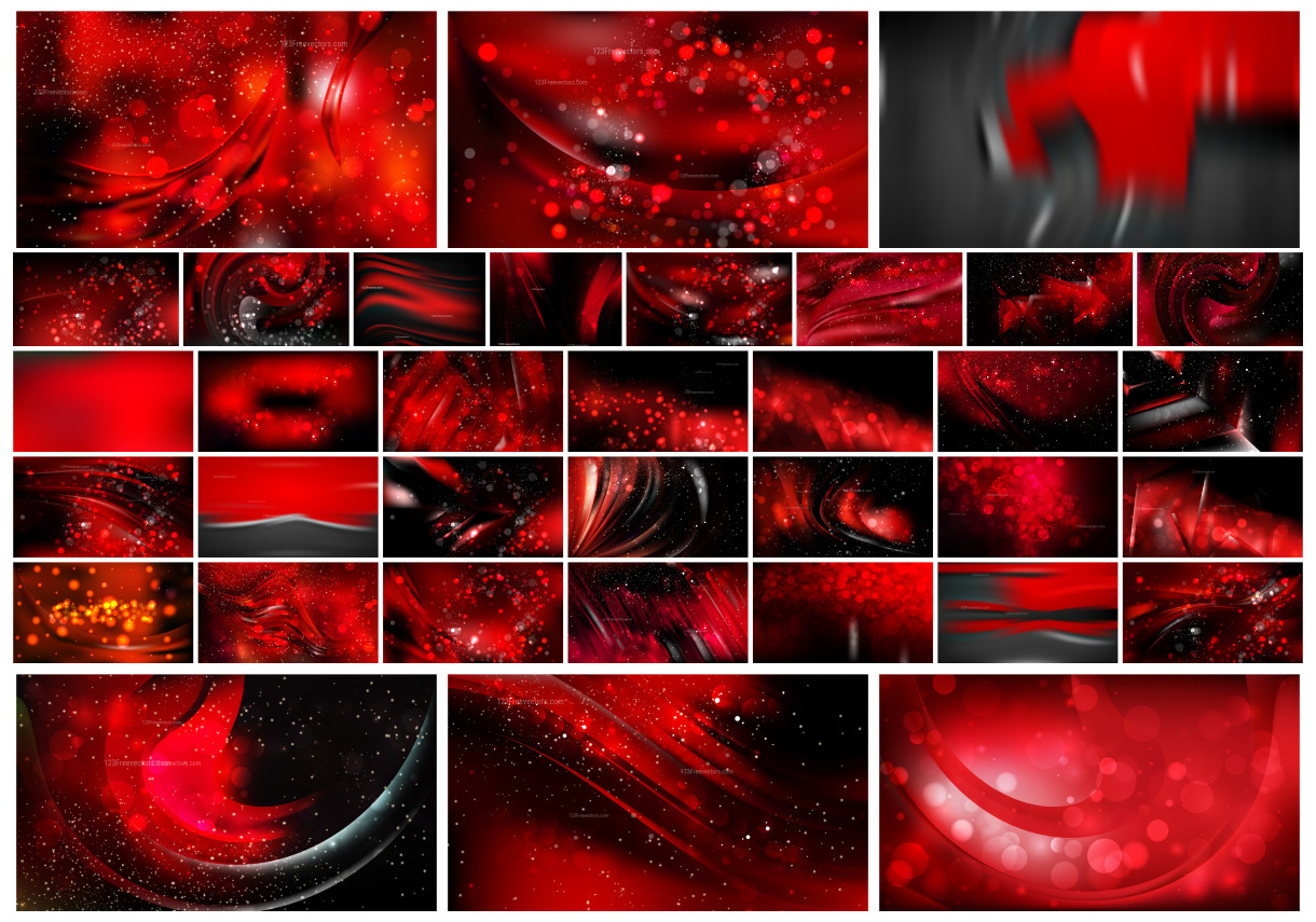 Dazzling Collection of Cool Red Blur Background Vector Designs