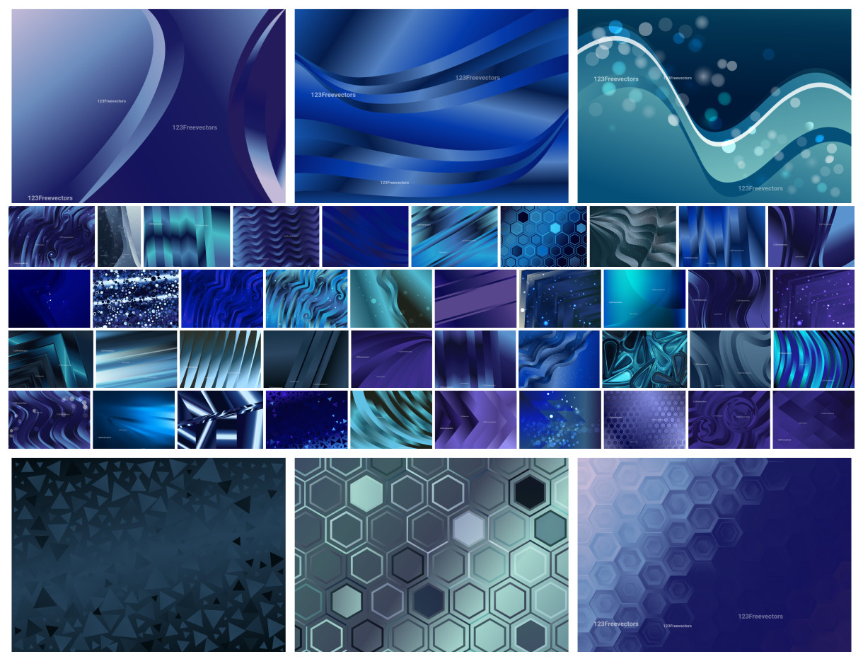 Dive into the Deep Blue: A Comprehensive Collection of 40+ Vibrant Vector Designs