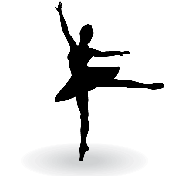 Ballerina Silhouette Vector Clip Art