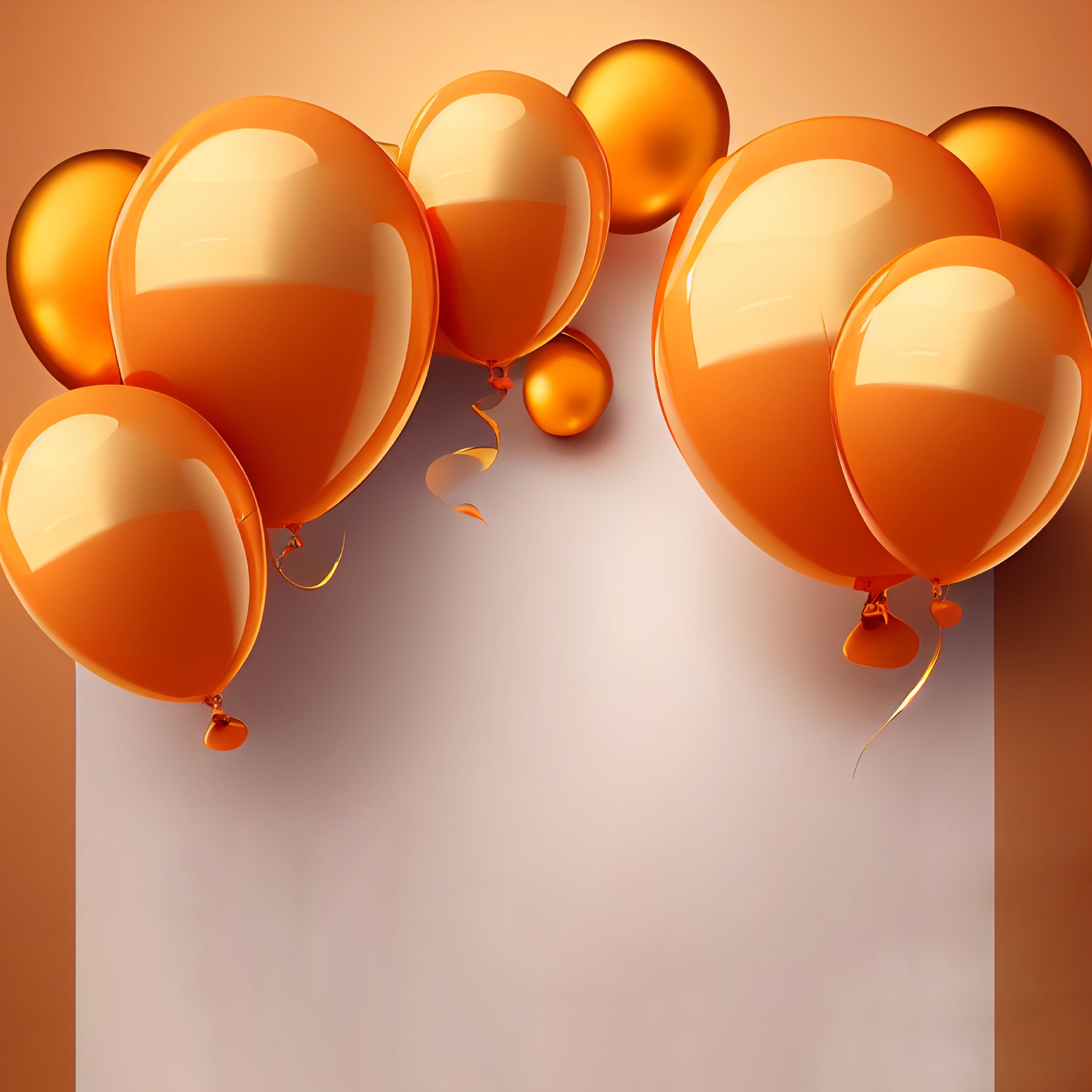 Orange and Gold Birthday Card Background Image