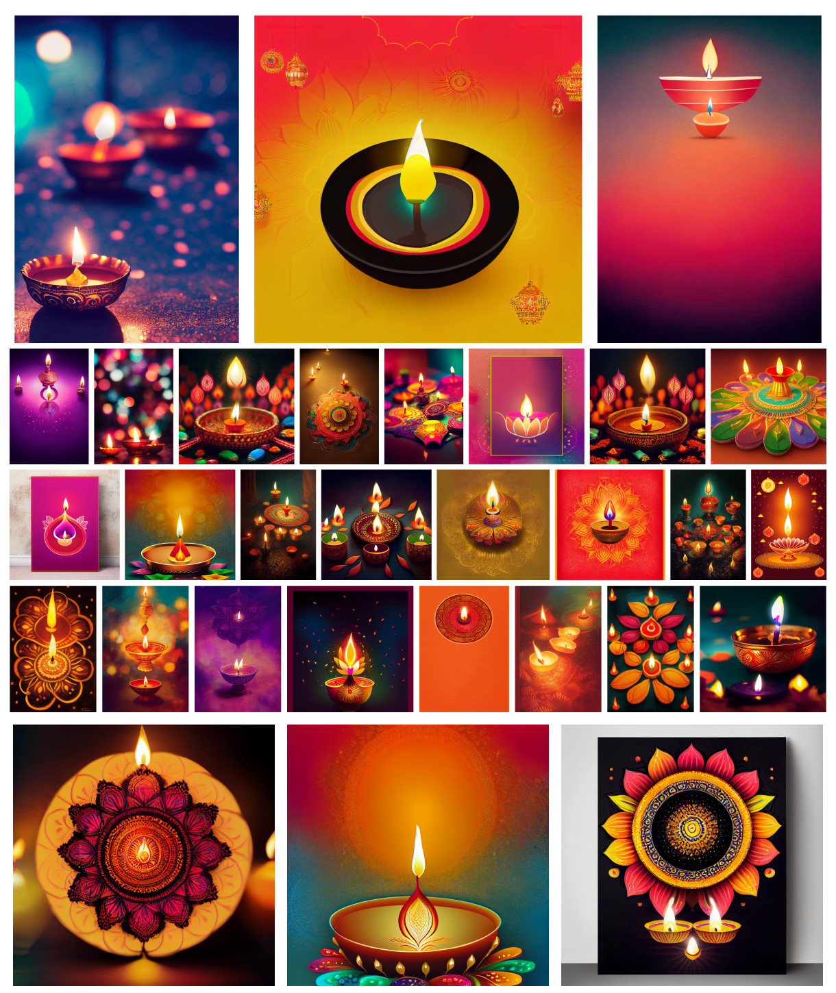 Radiant Diwali Creations: 30 Free Images to Illuminate Your Festival