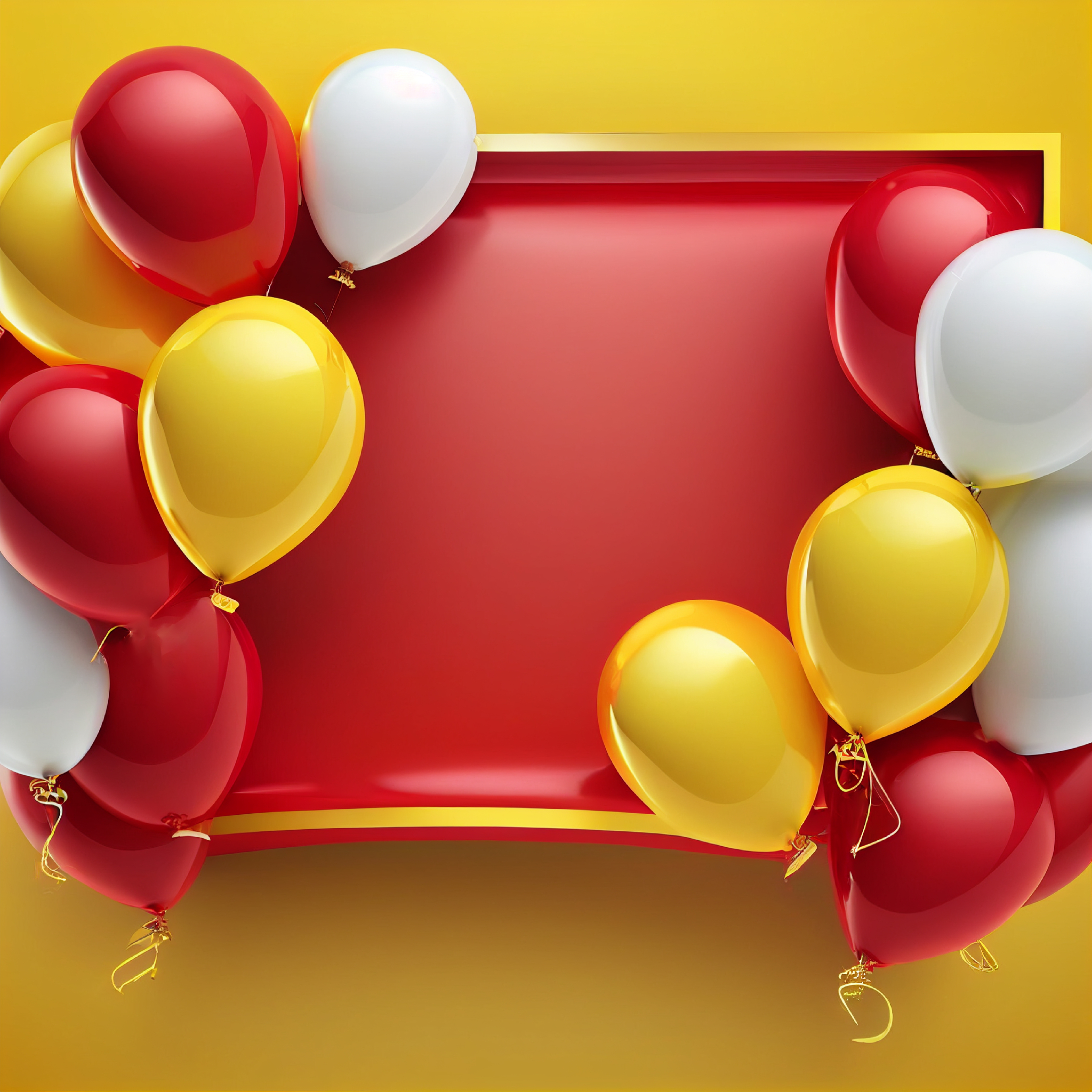 Red and Yellow Happy Birthday Card Background