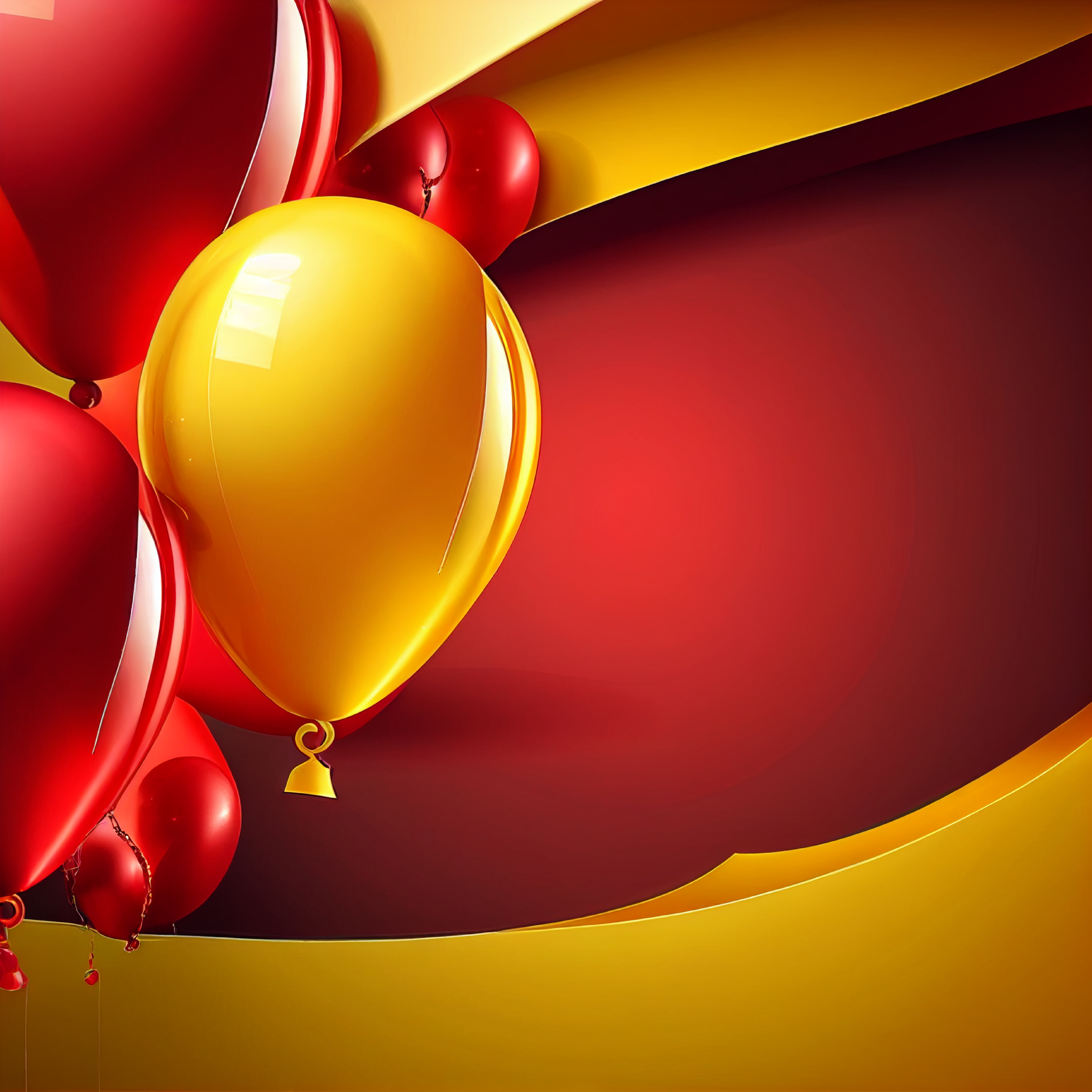 Red and Yellow Happy Birthday Card Background