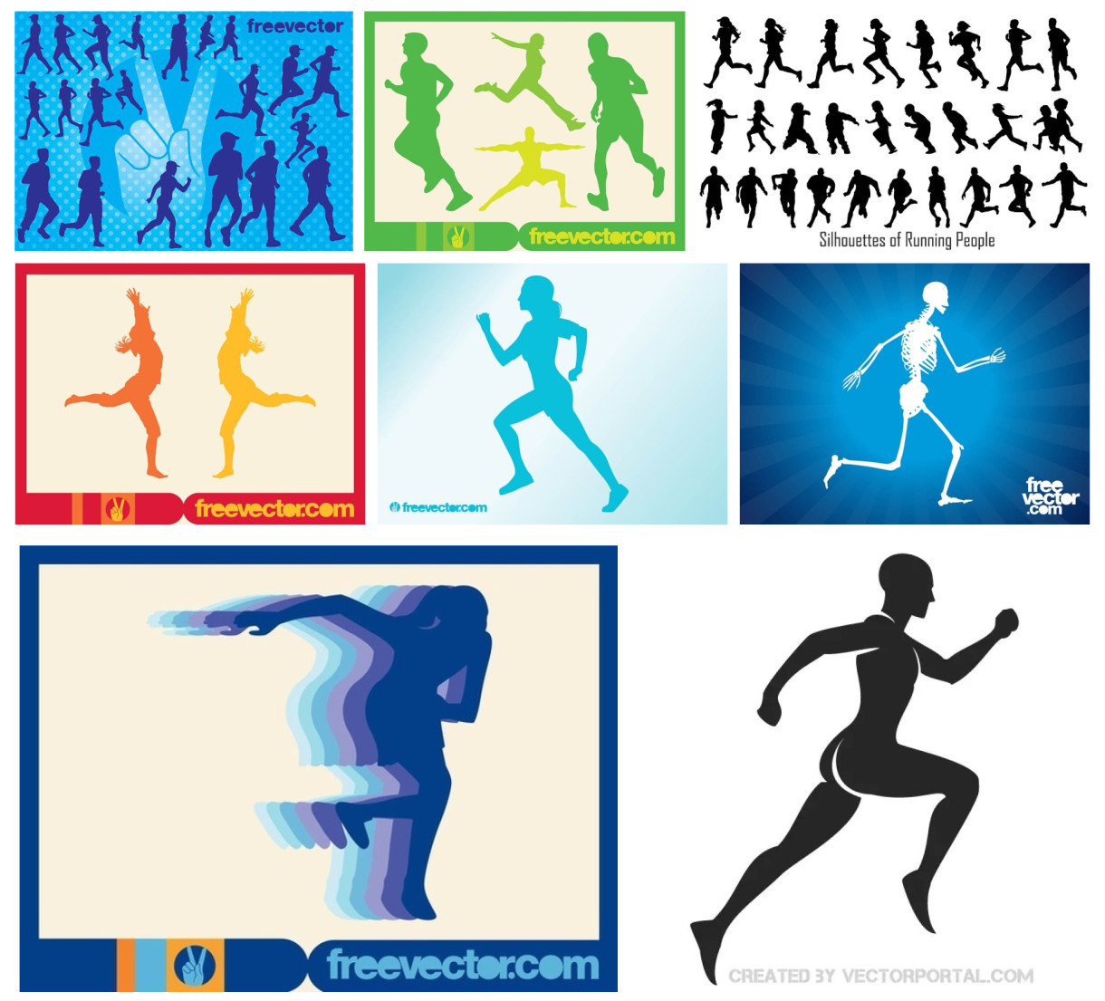 Graceful Motion: Unveiling the Runners Silhouette Vector Collection