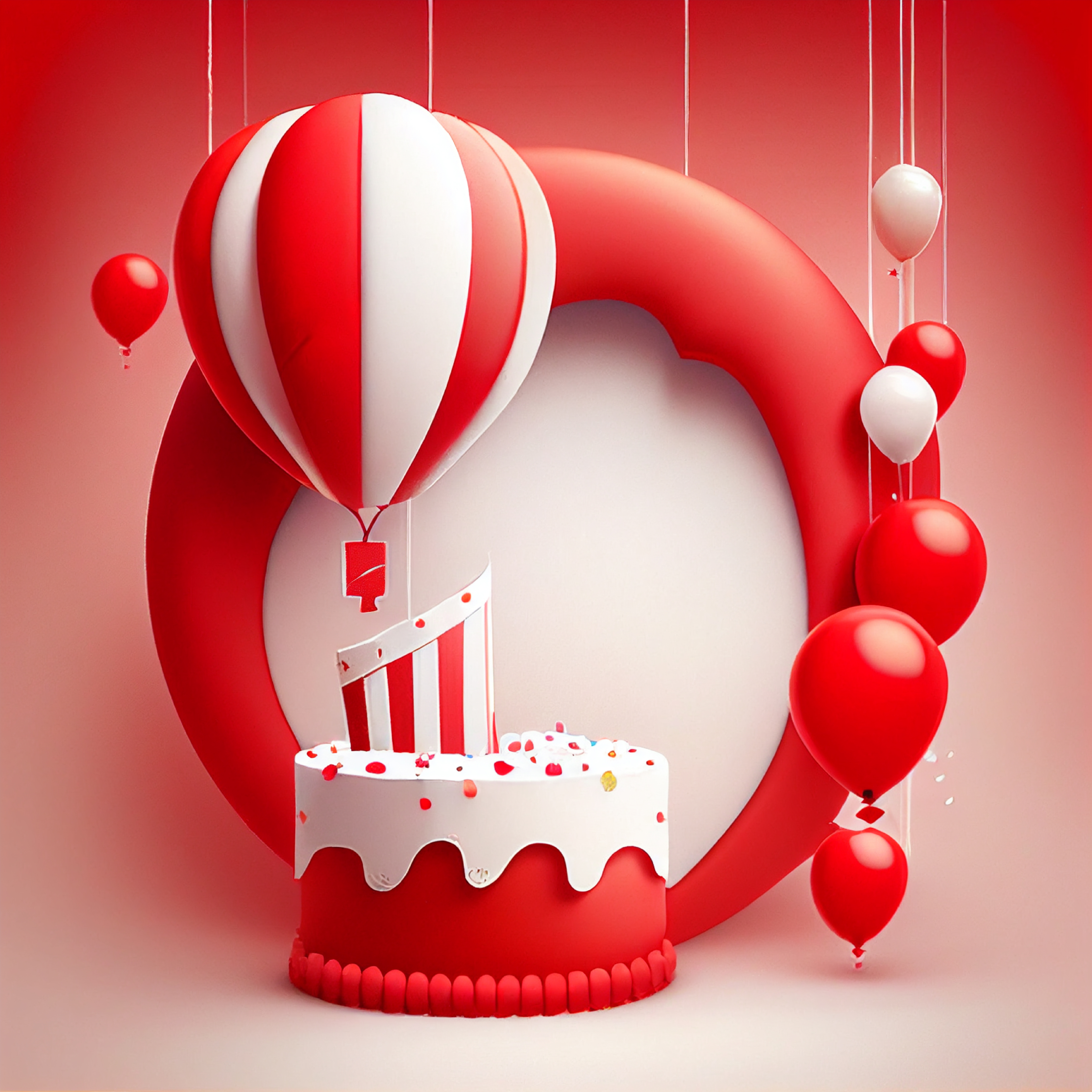 Red Happy Birthday Background