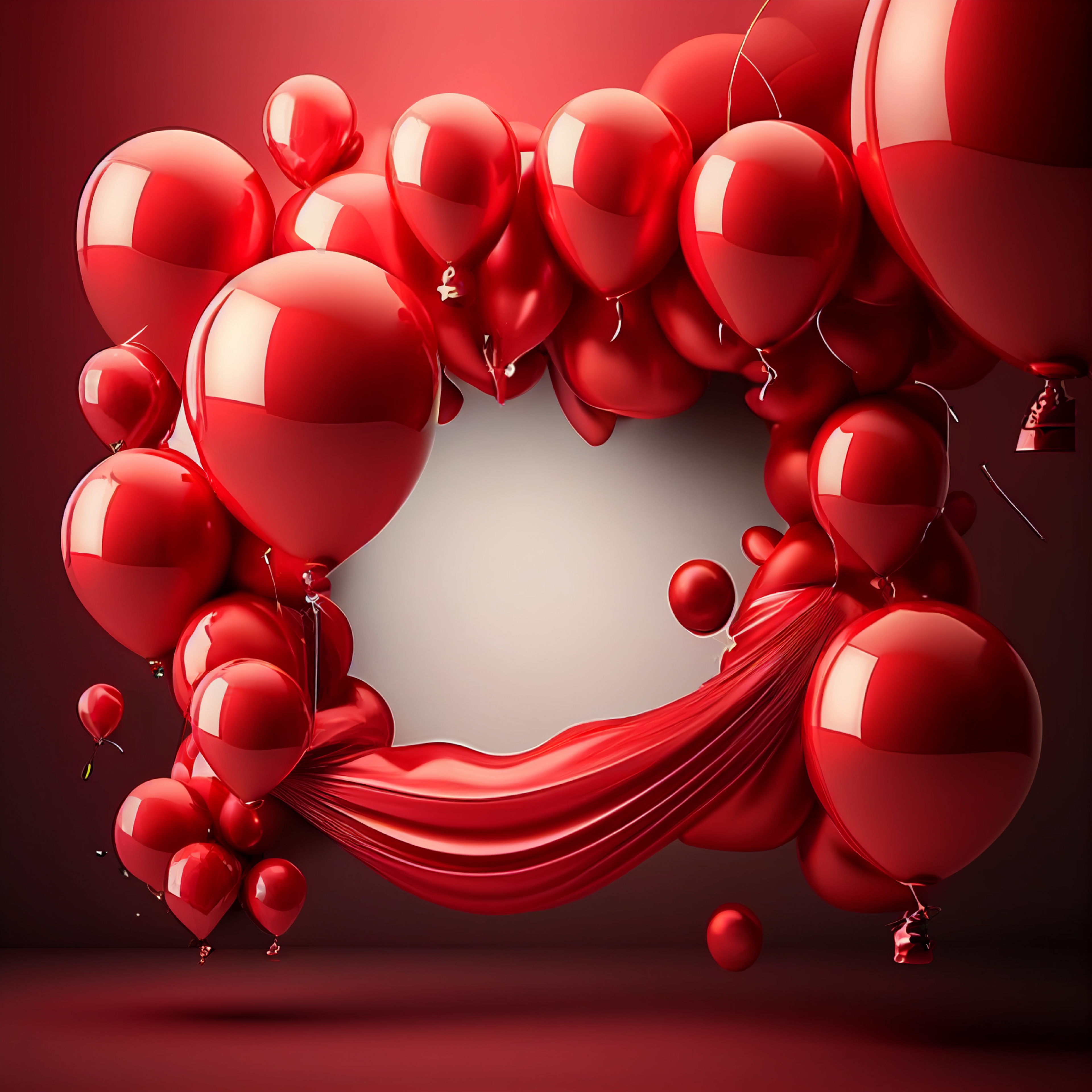 Red Happy Birthday Card Background