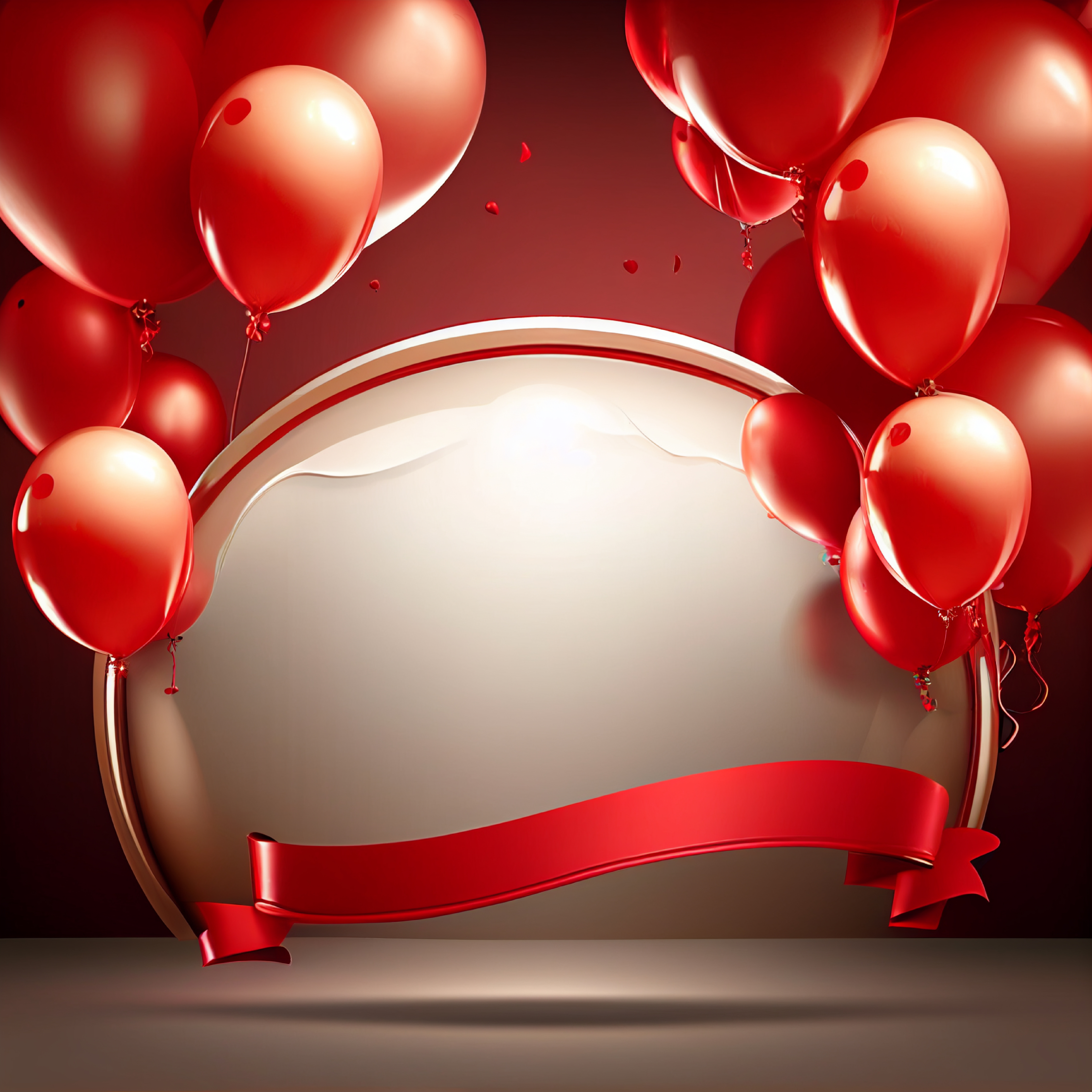 Red Happy Birthday Card Background Image