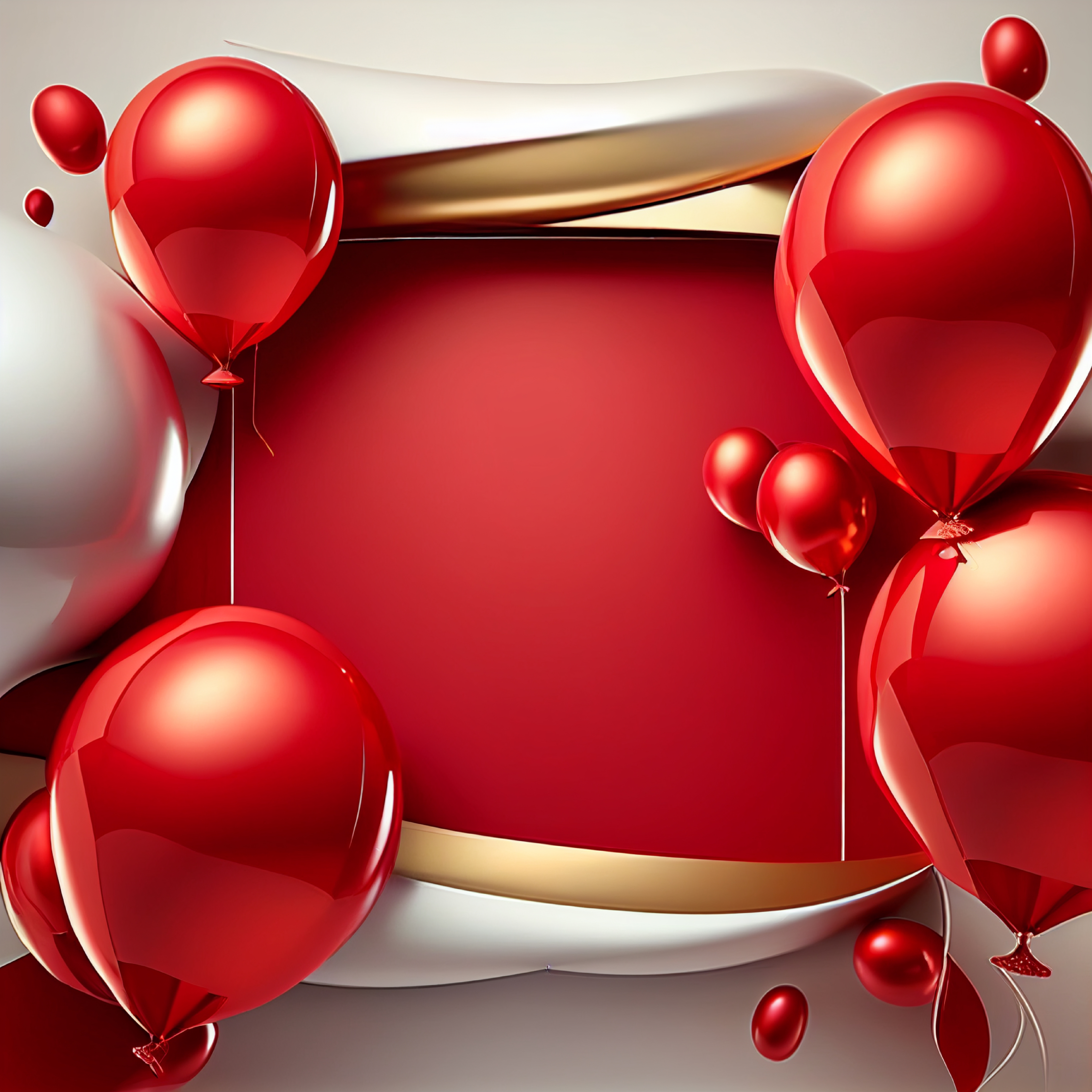 Red Happy Birthday Card Background