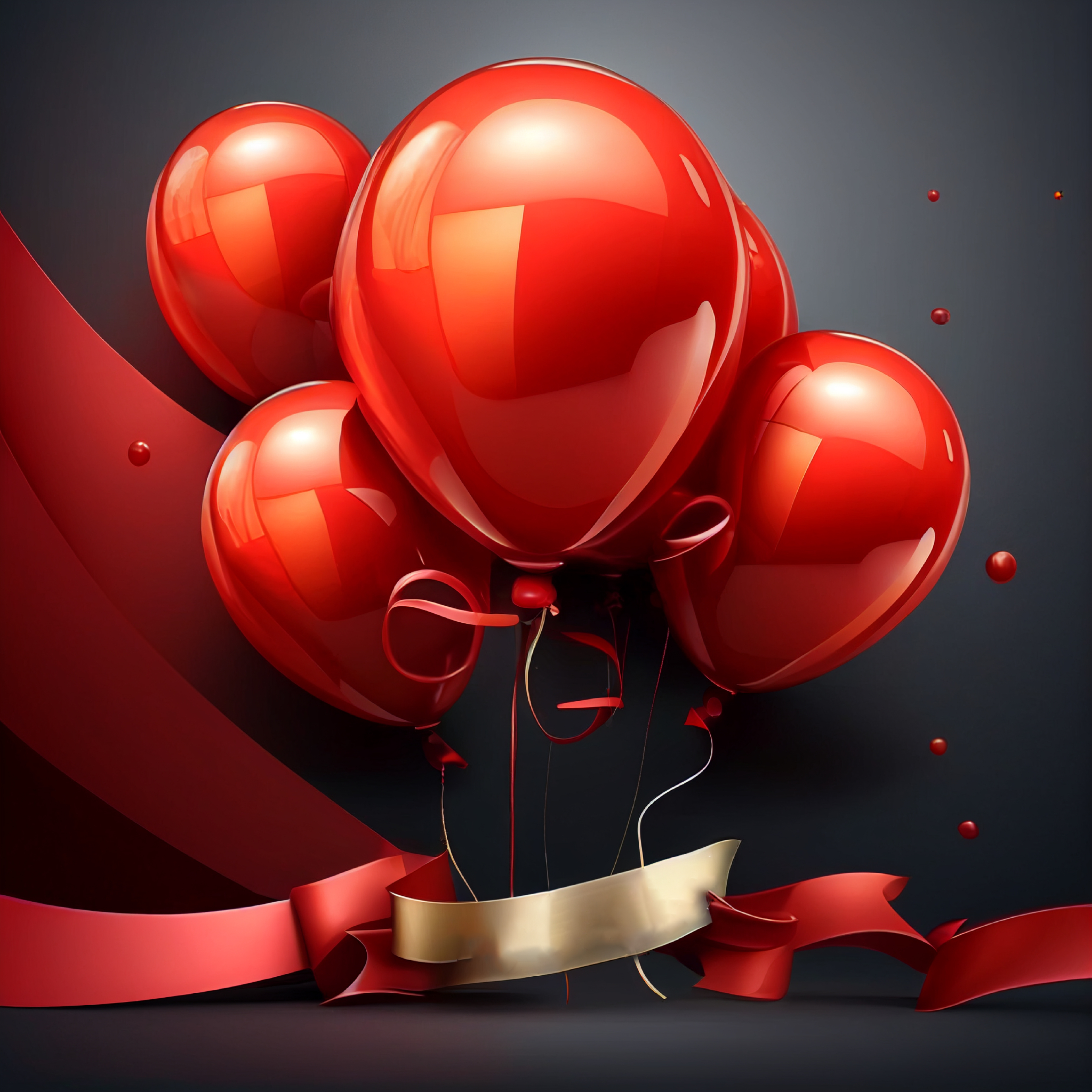Red Birthday Background Image