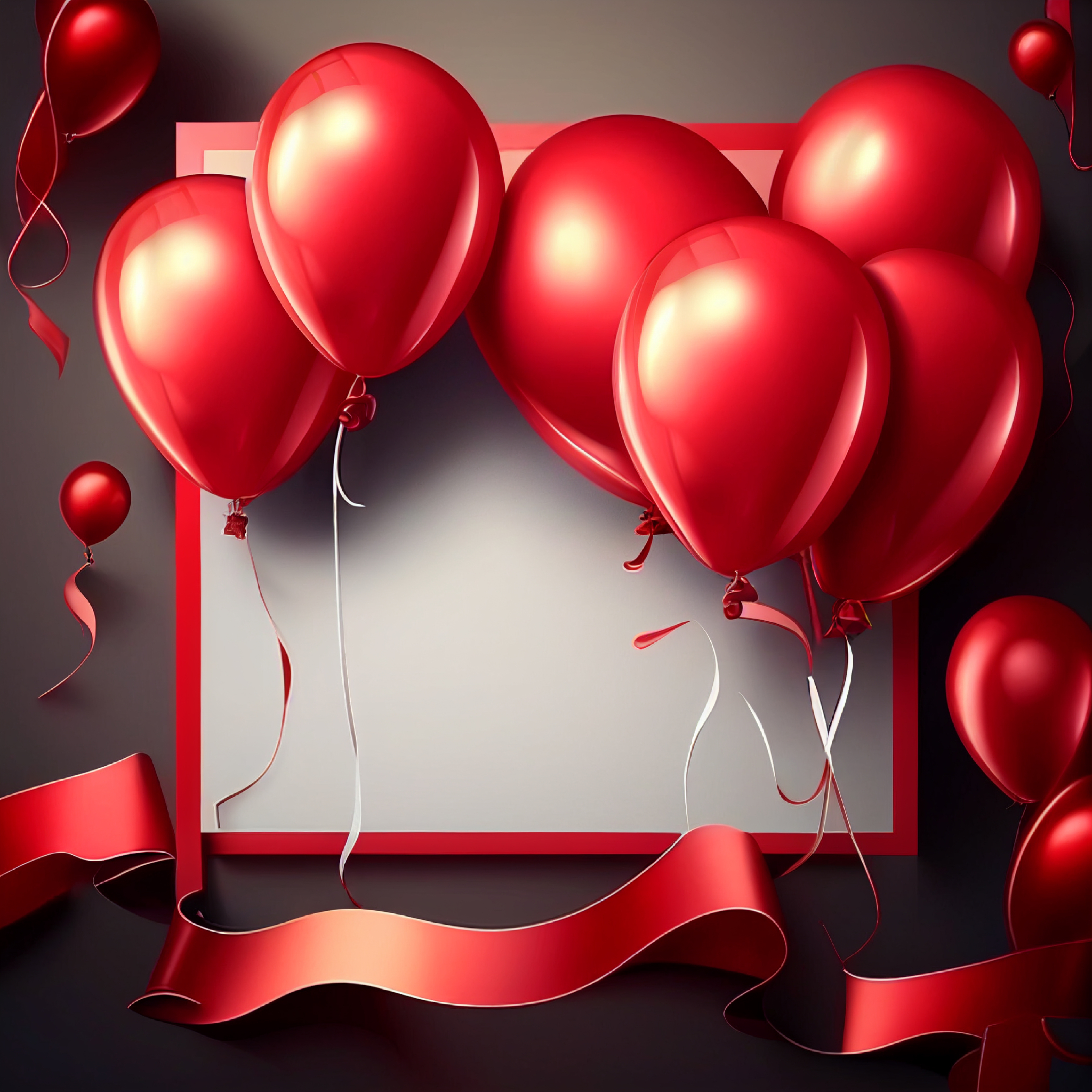 Red Happy Birthday Background Image