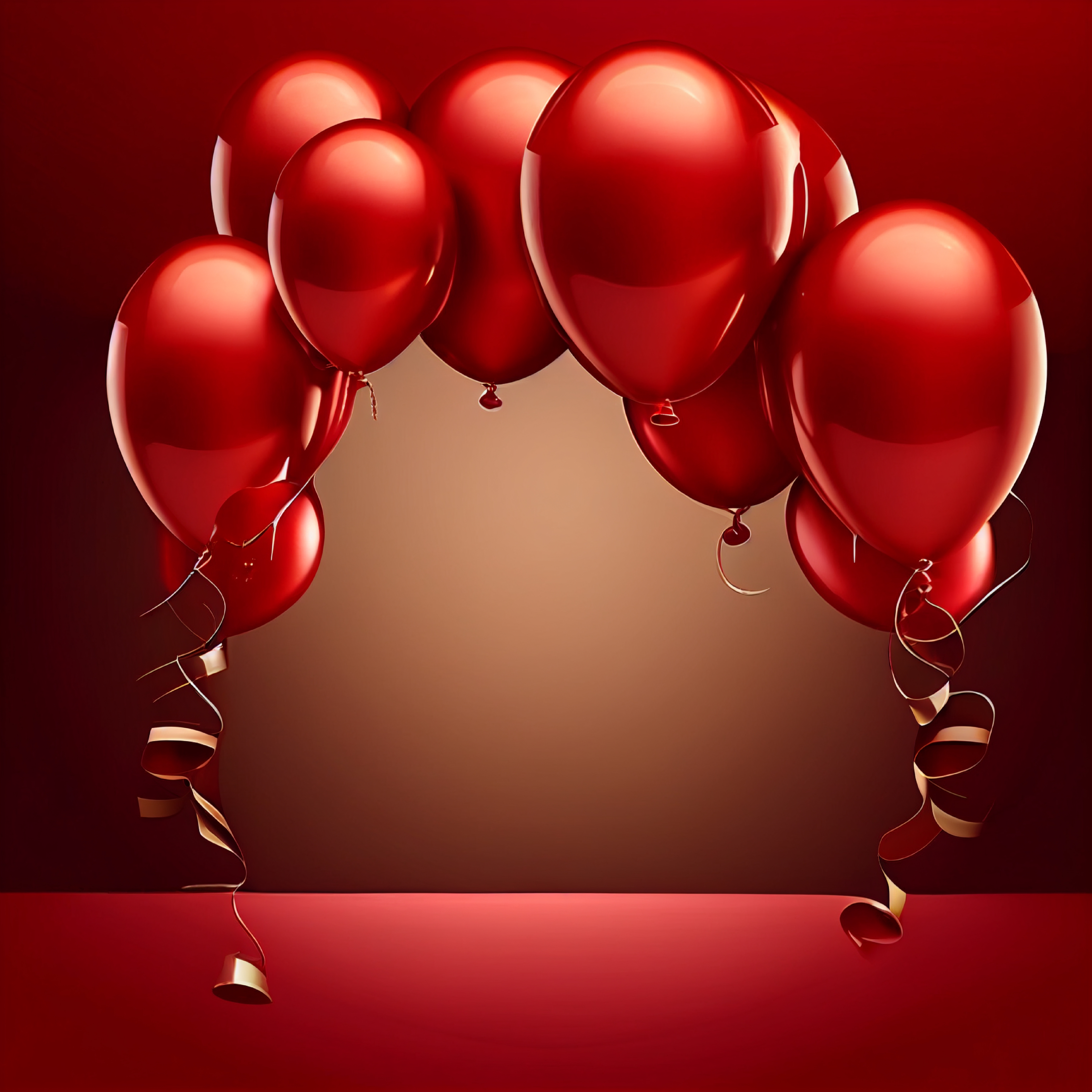 Red Happy Birthday Card Background Image