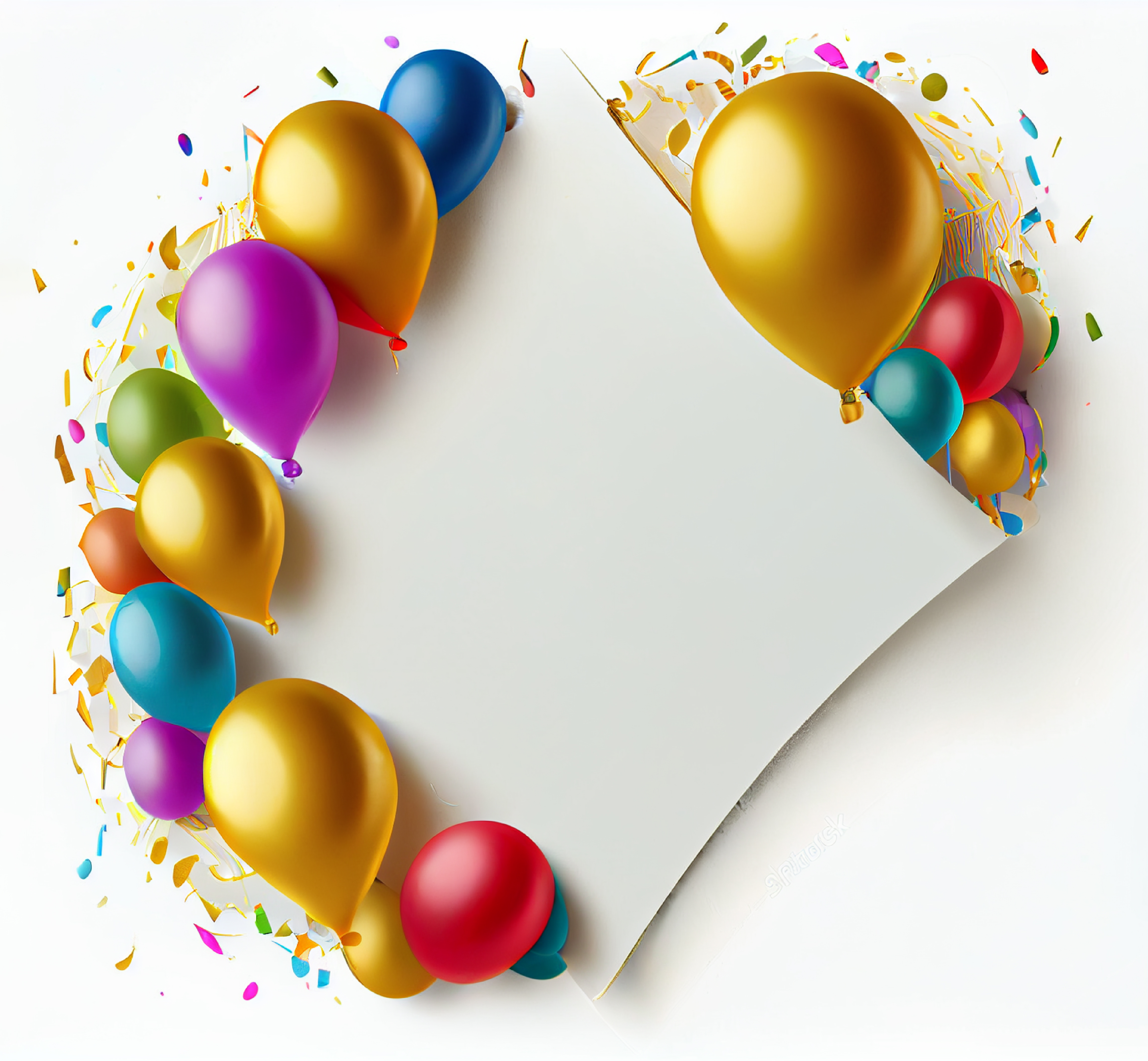 Birthday party balloons | Greeting Card