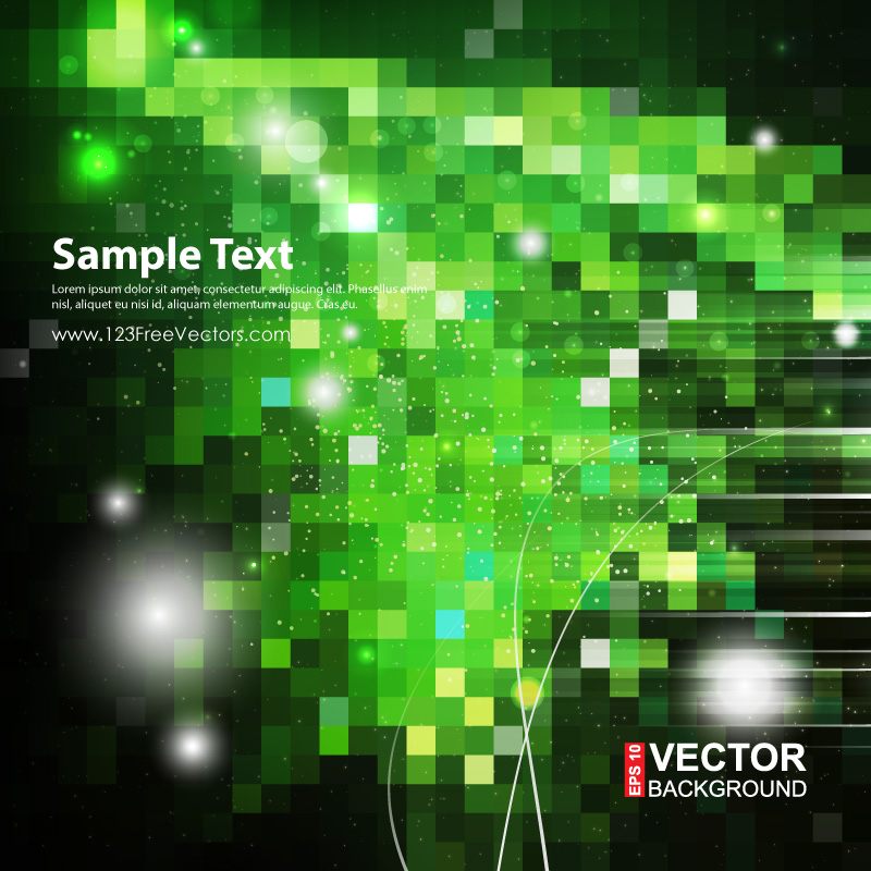 Black Green Square Background
