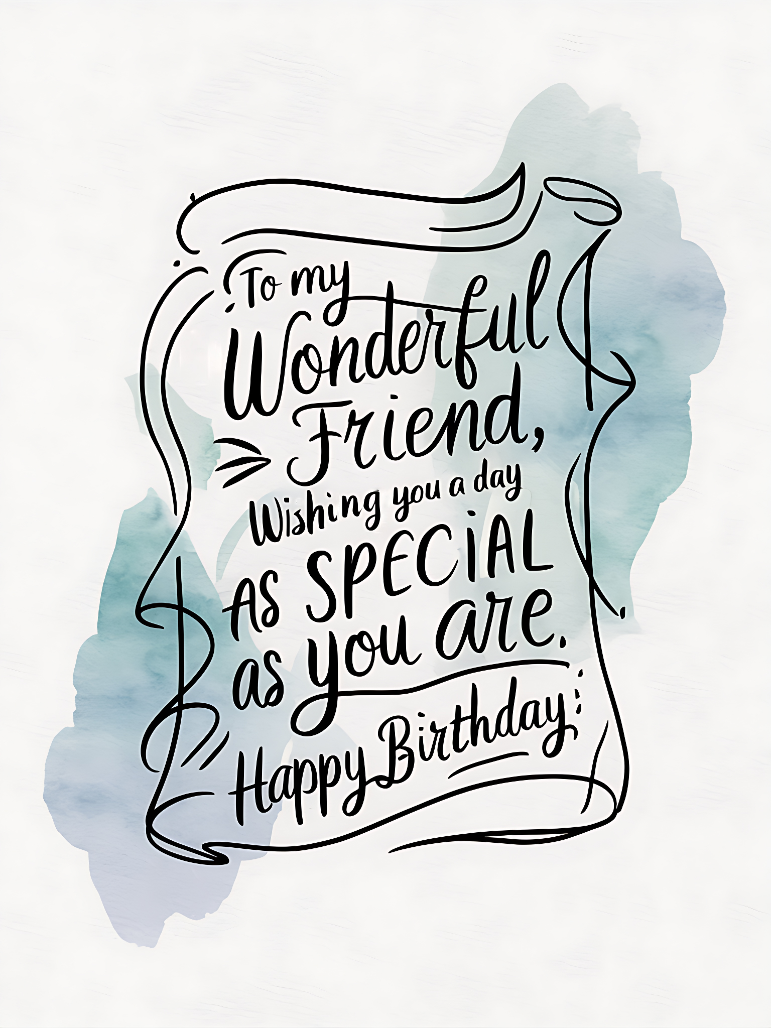 To My Wonderful Friend, Wishing You a Day as Special as You Are