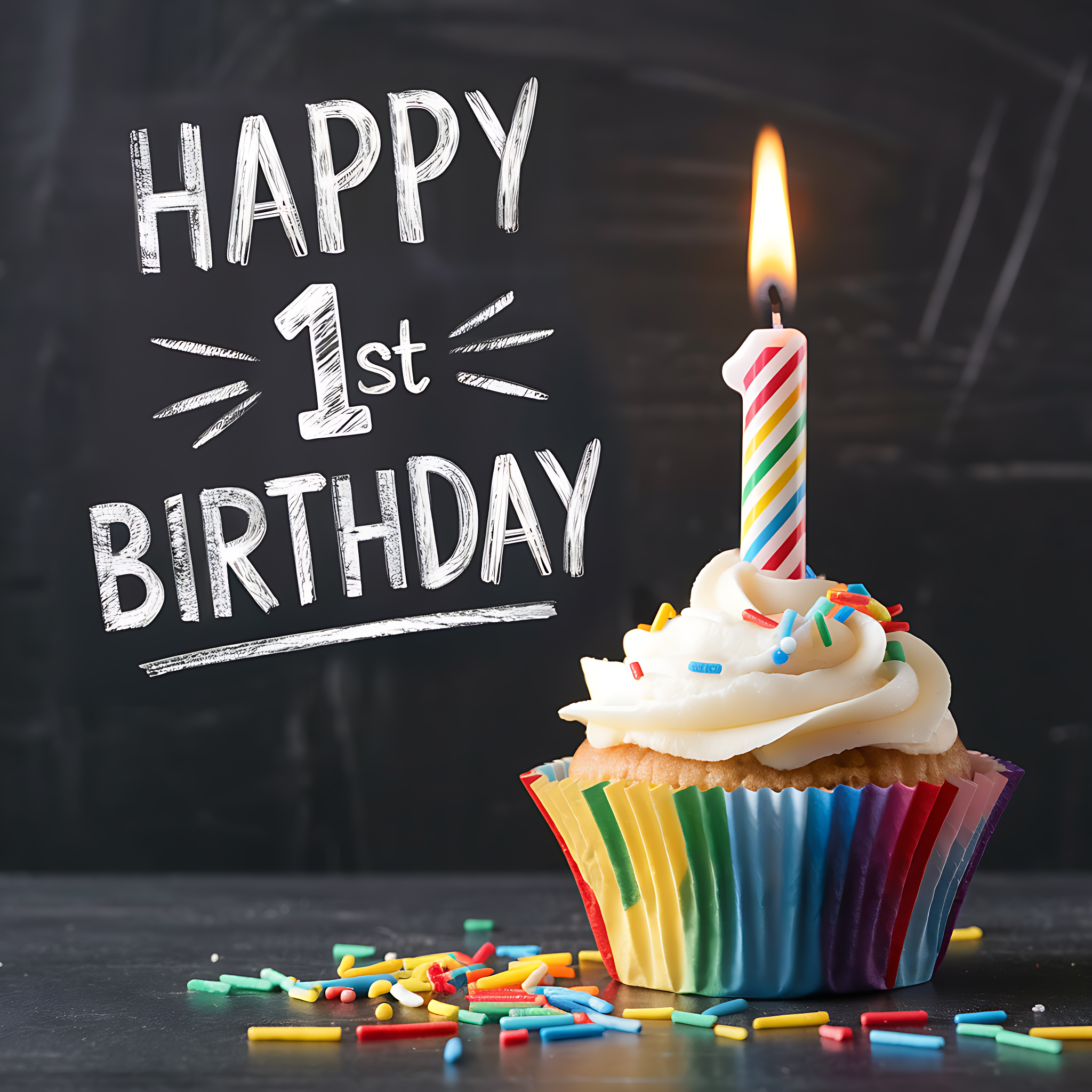 First Birthday Cupcake