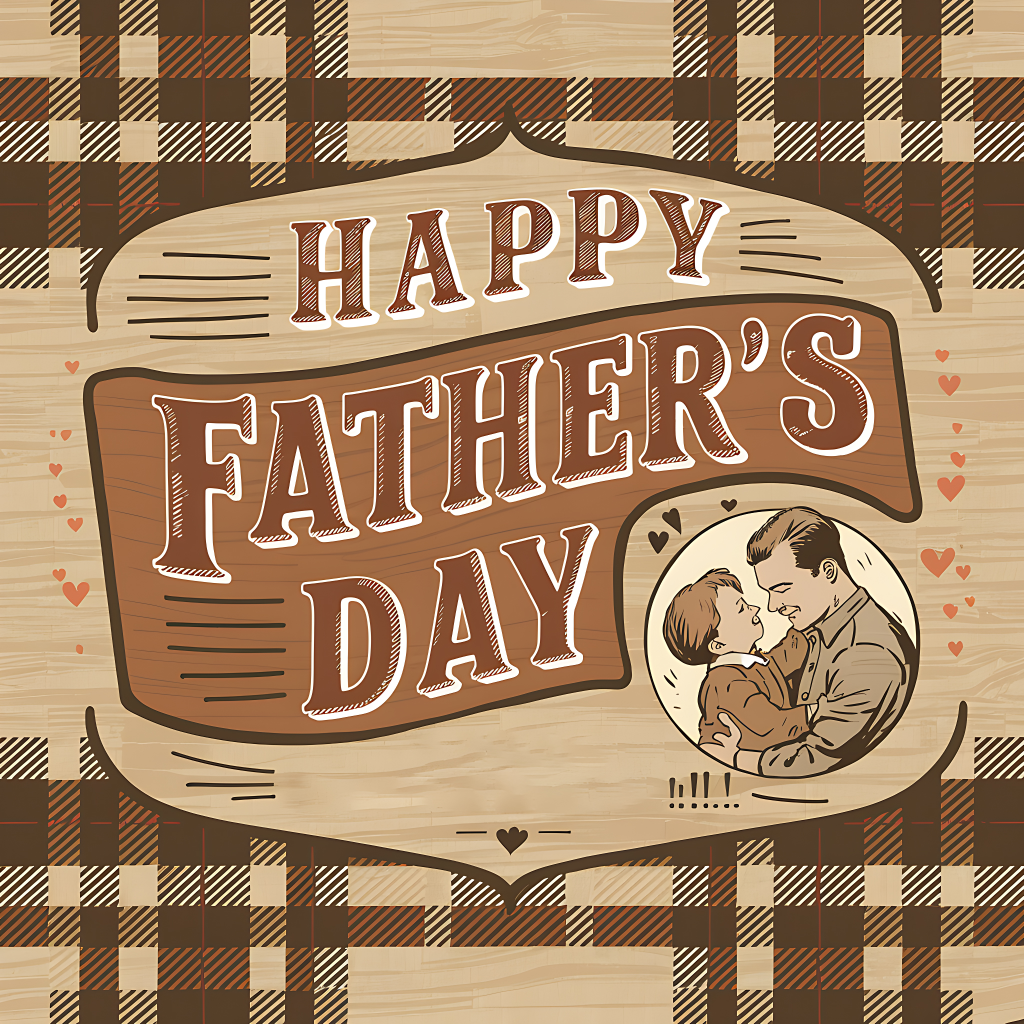 Happy Father’s Day Plaid