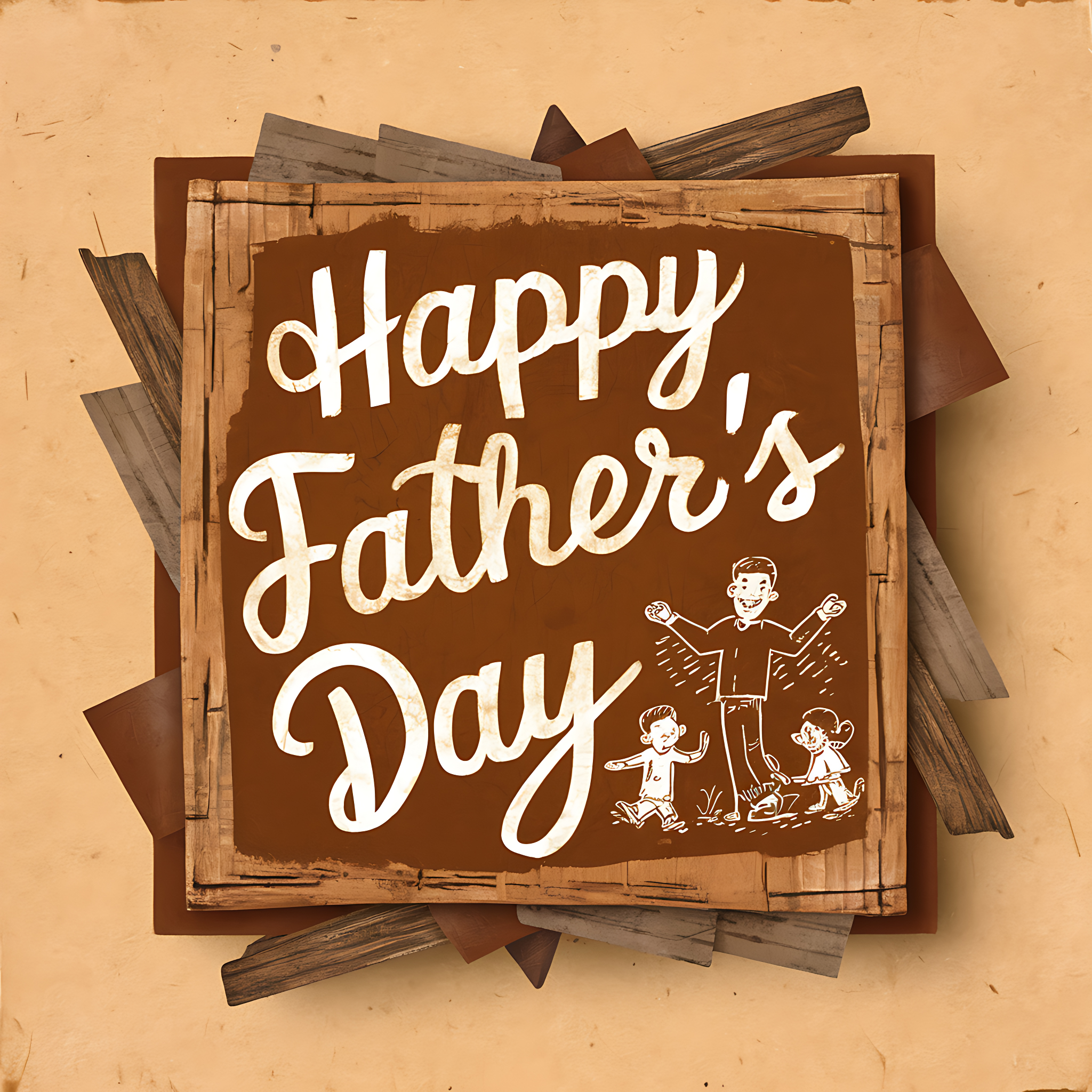 Happy Father’s Day Rustic