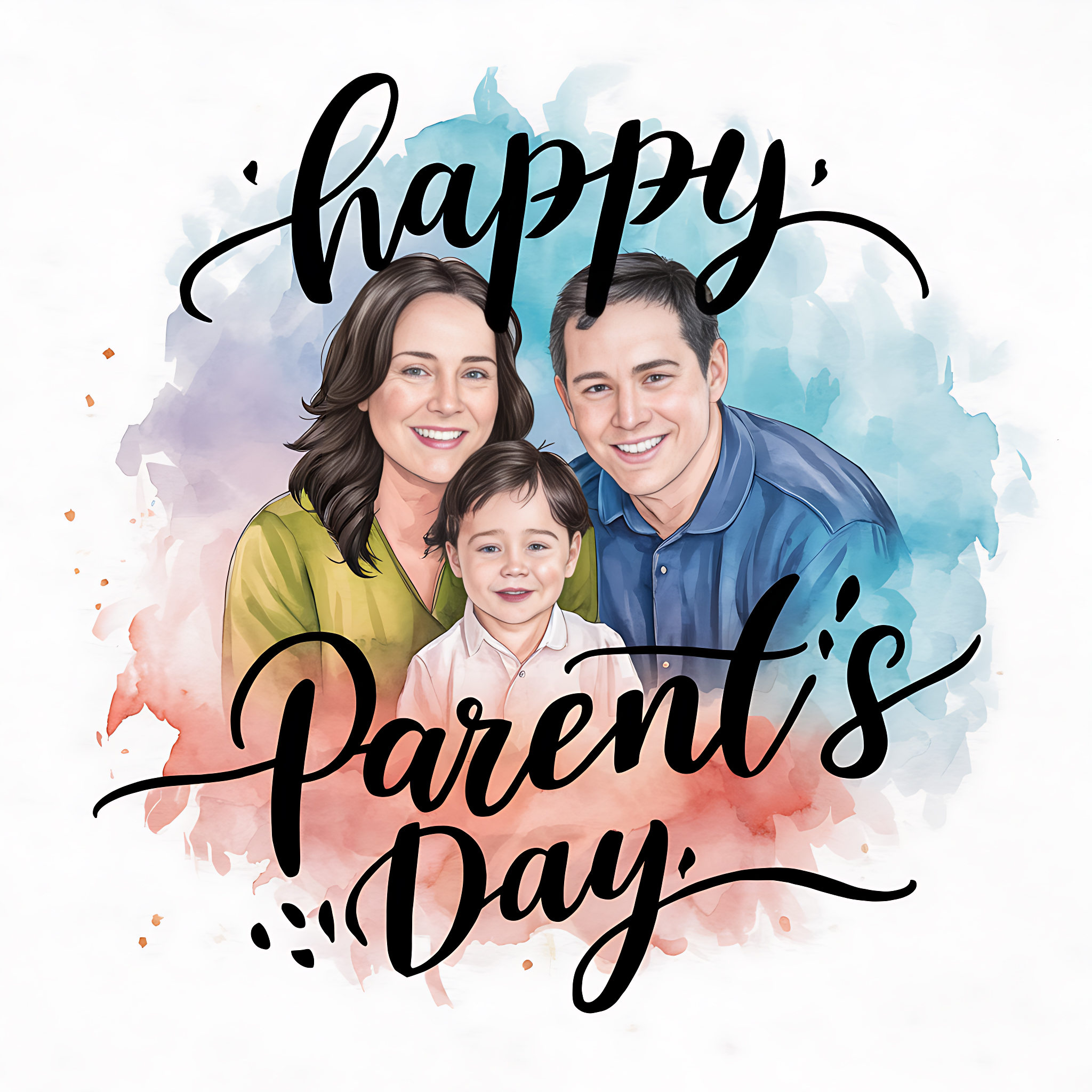 happy parents day card drawing