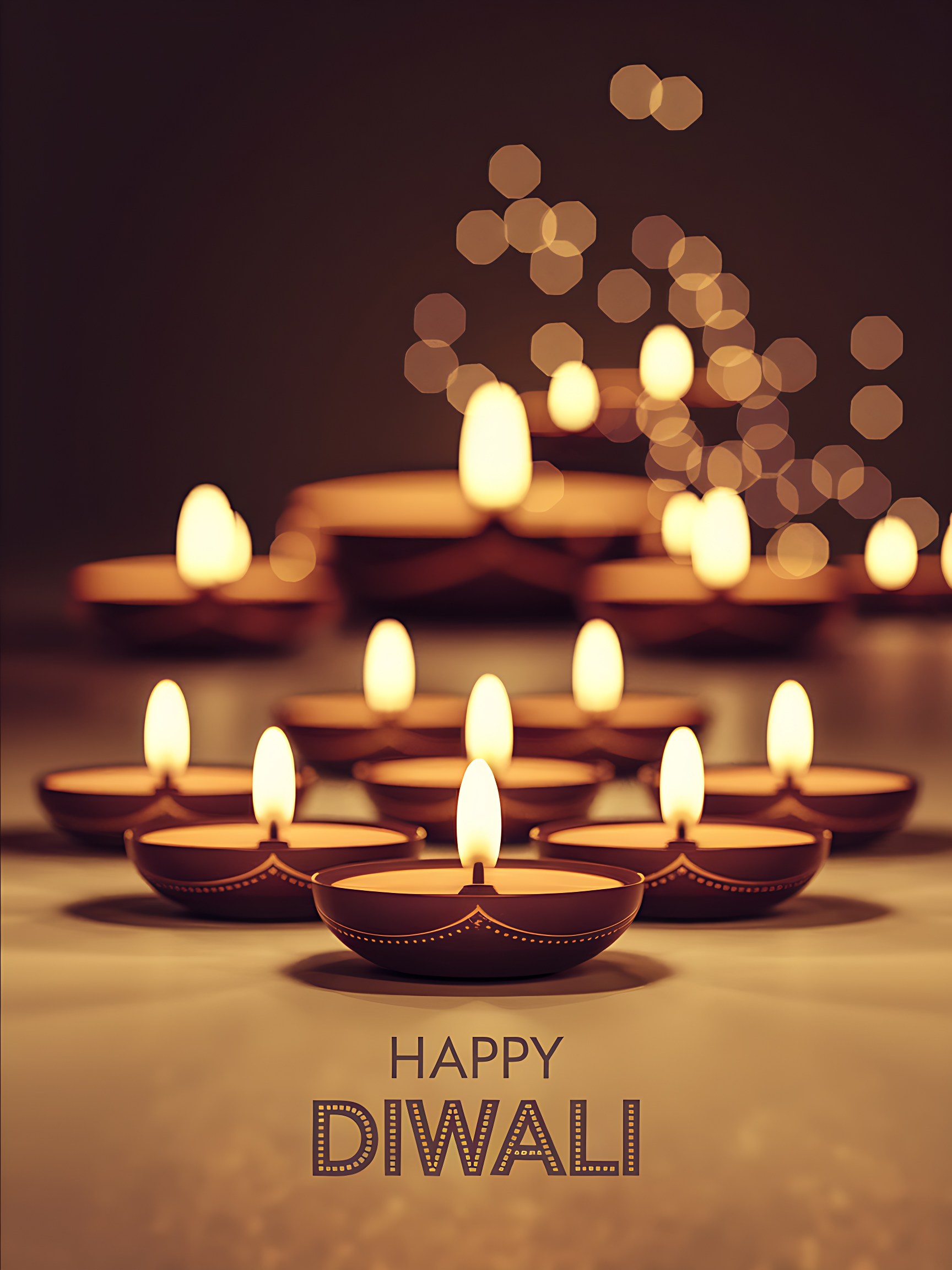 Minimalist Diwali Poster with Text