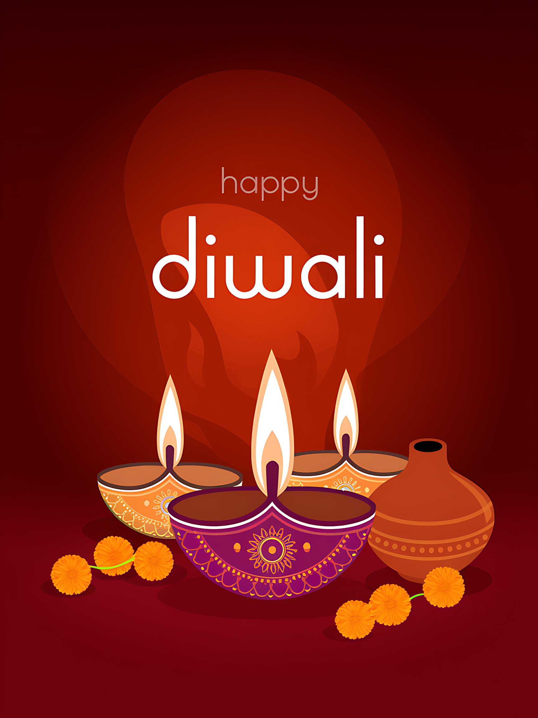 Minimalist Illustration of a Traditional Indian Festival